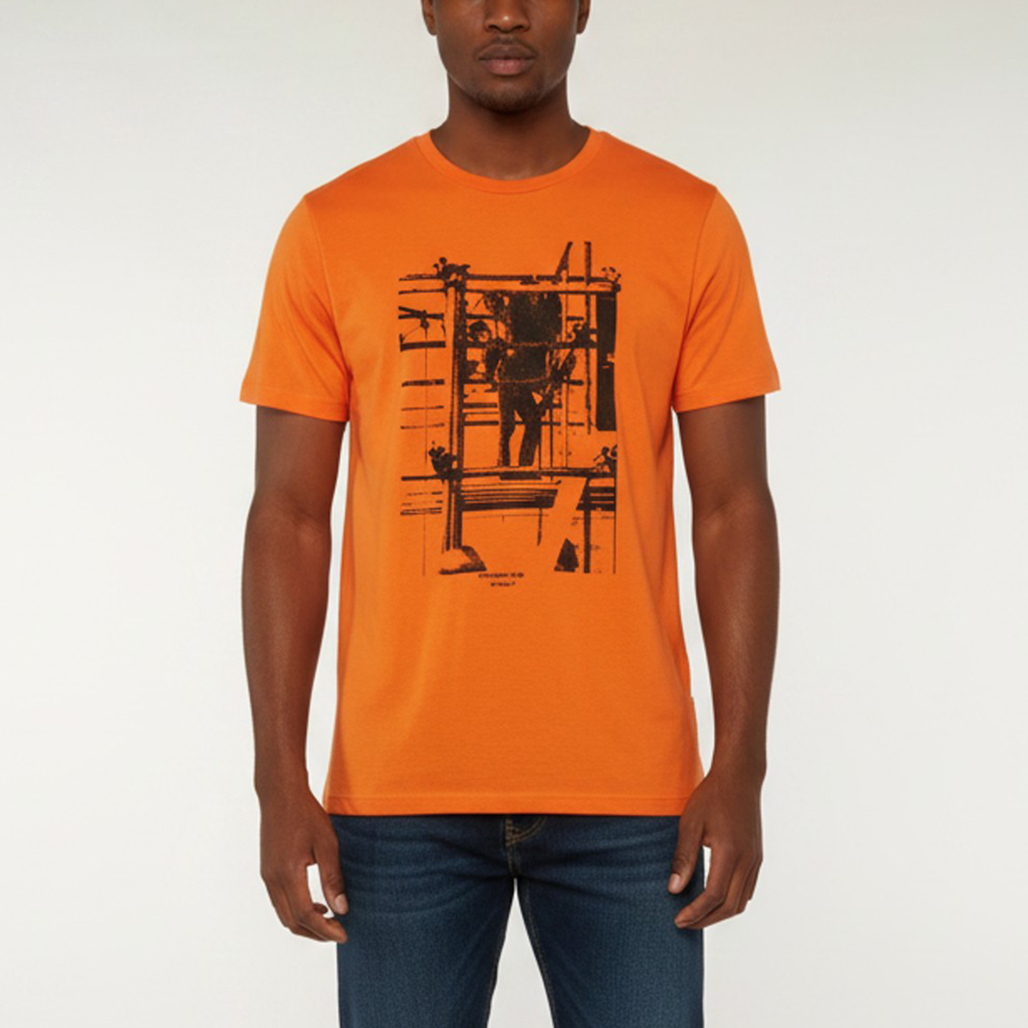 

Off-White Orange Industrial Print Jersey T-Shirt M