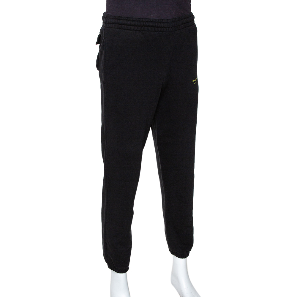 

Off White Black Knit Diagonals Track Pants
