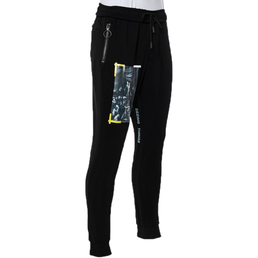 

Off-White Black Printed Jersey Caravaggio Lounge Joggers