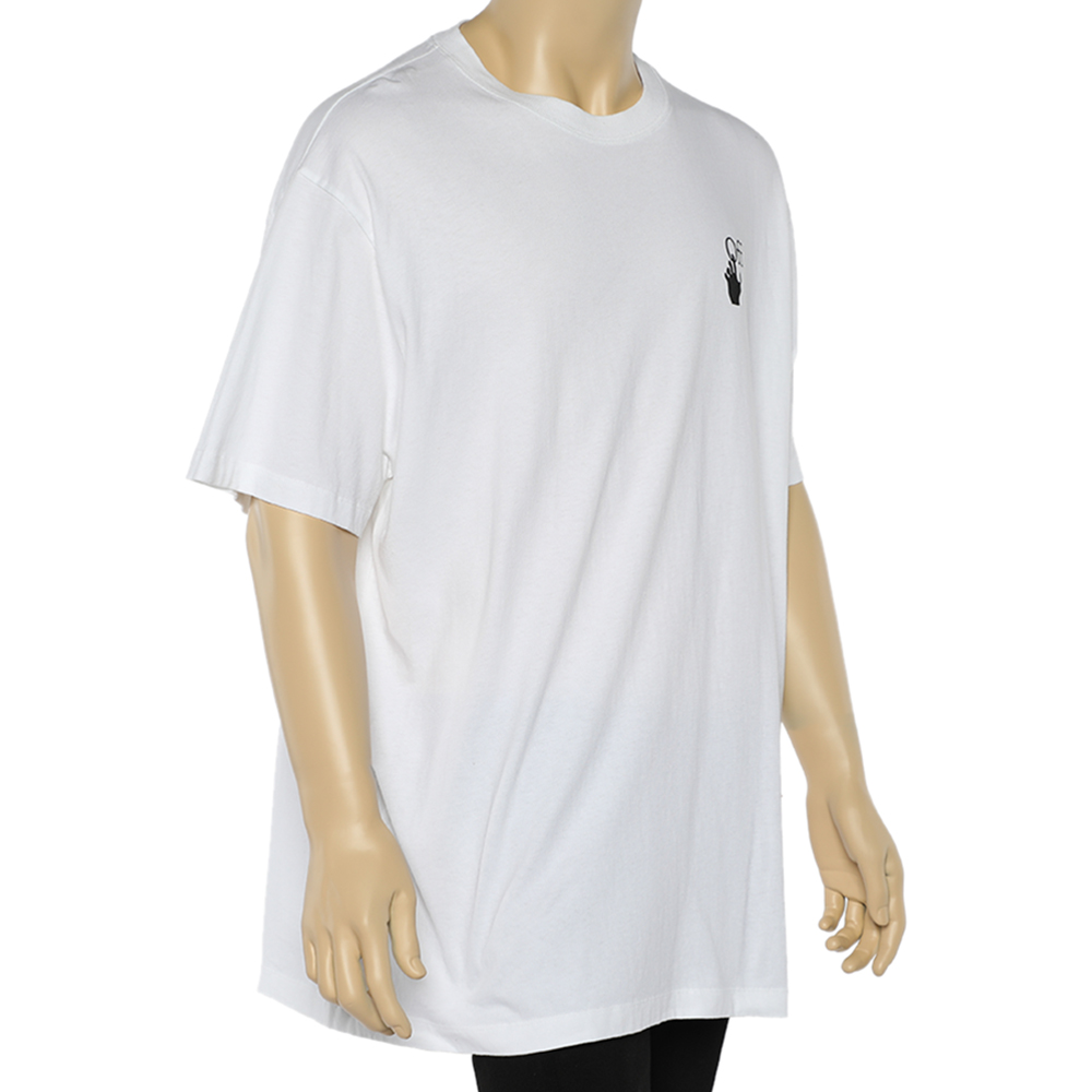 

Off-White White Logo Printed Cotton Oversized T-Shirt