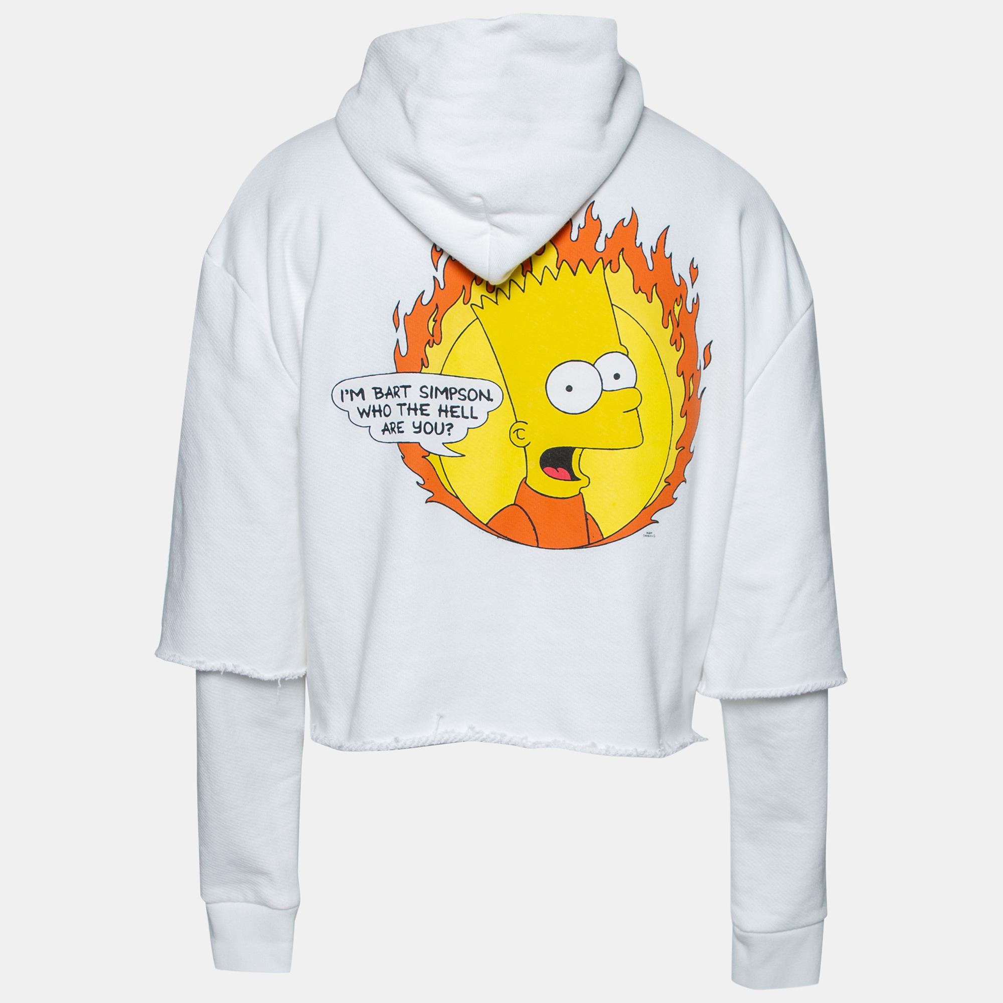 

Off-White White Cotton Bart Simpson Teenager Hoodie