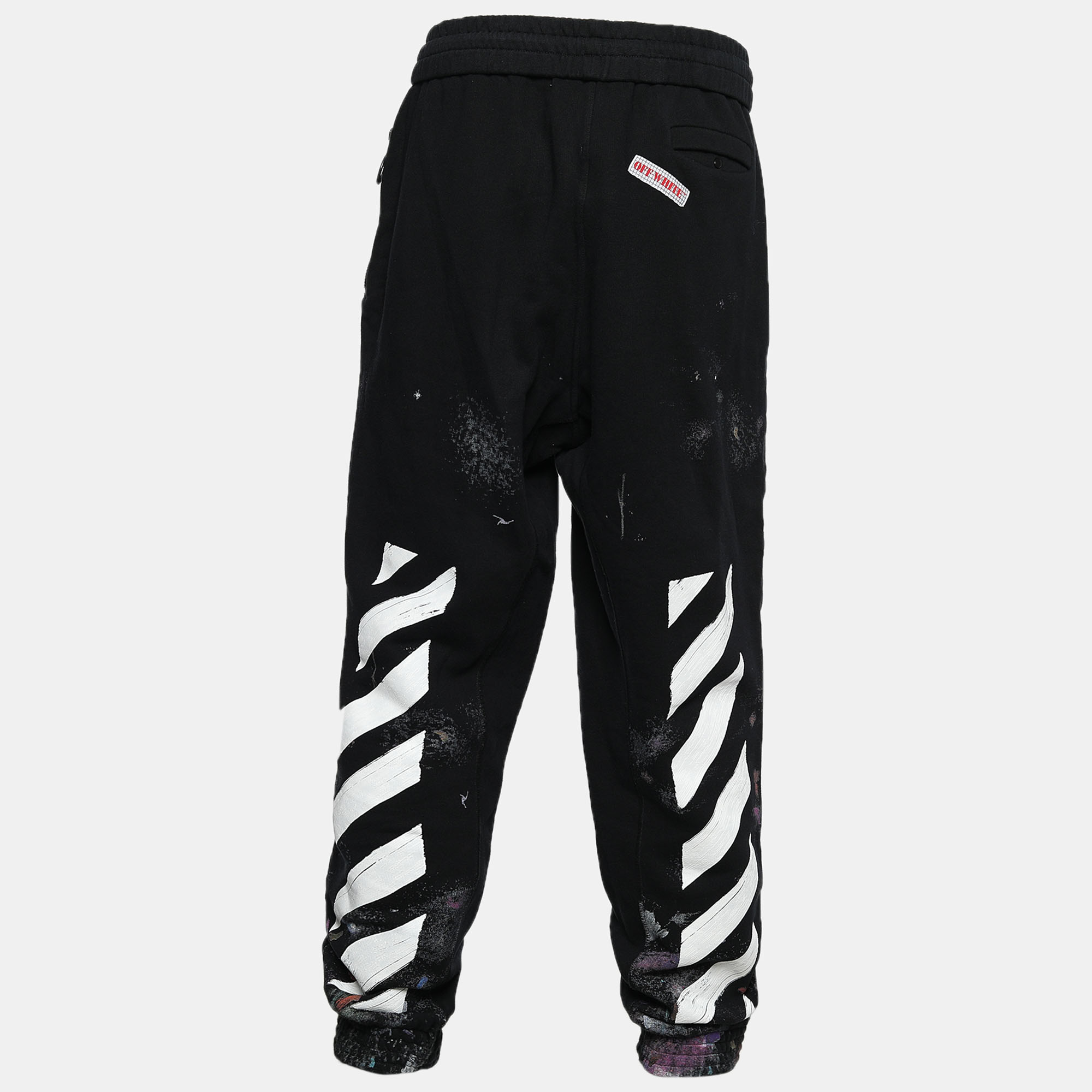 

Off-White Black Galaxy Brushed Printed Cotton Sweatpants