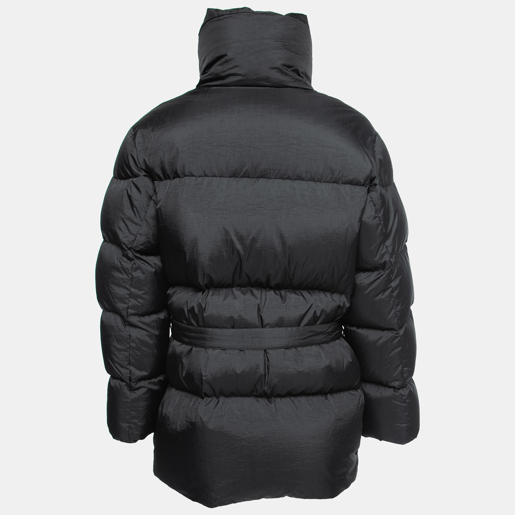 

Off-White Black Synthetic Logo Print Down Puffer Jacket