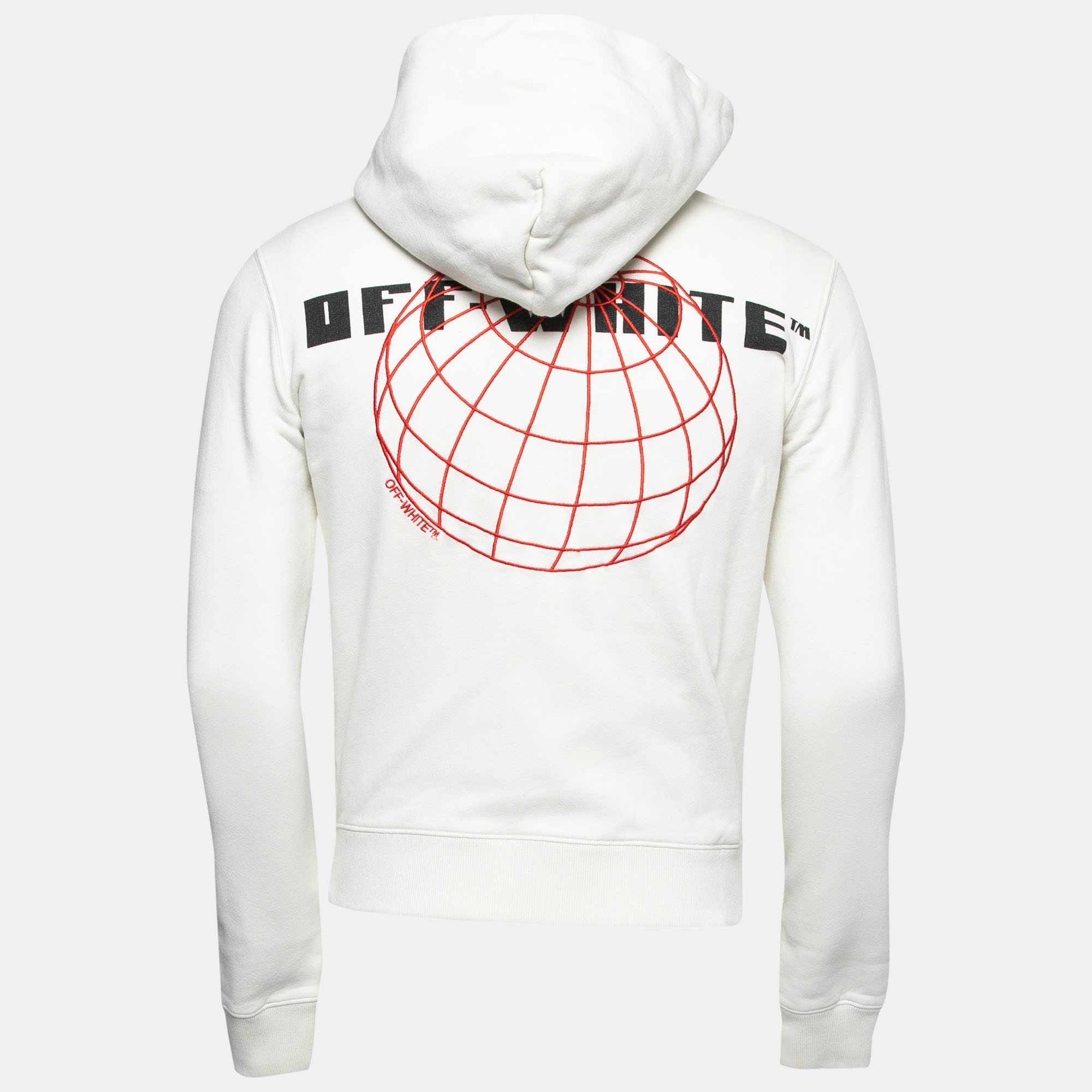 

Off-White Bone White Clover Leaf Print Hooded Sweatshirt