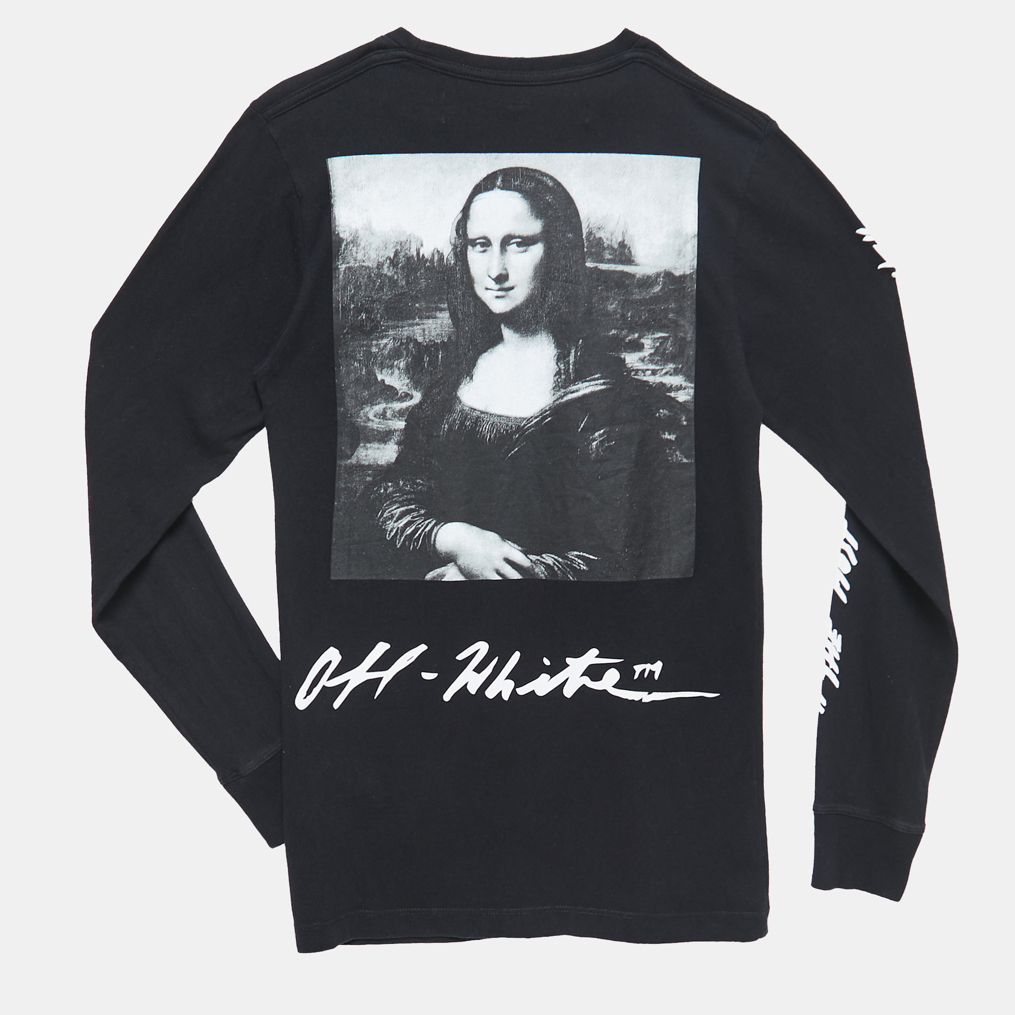 

Off-White Black Mona Lisa Printed Cotton Full Sleeve T-Shirt