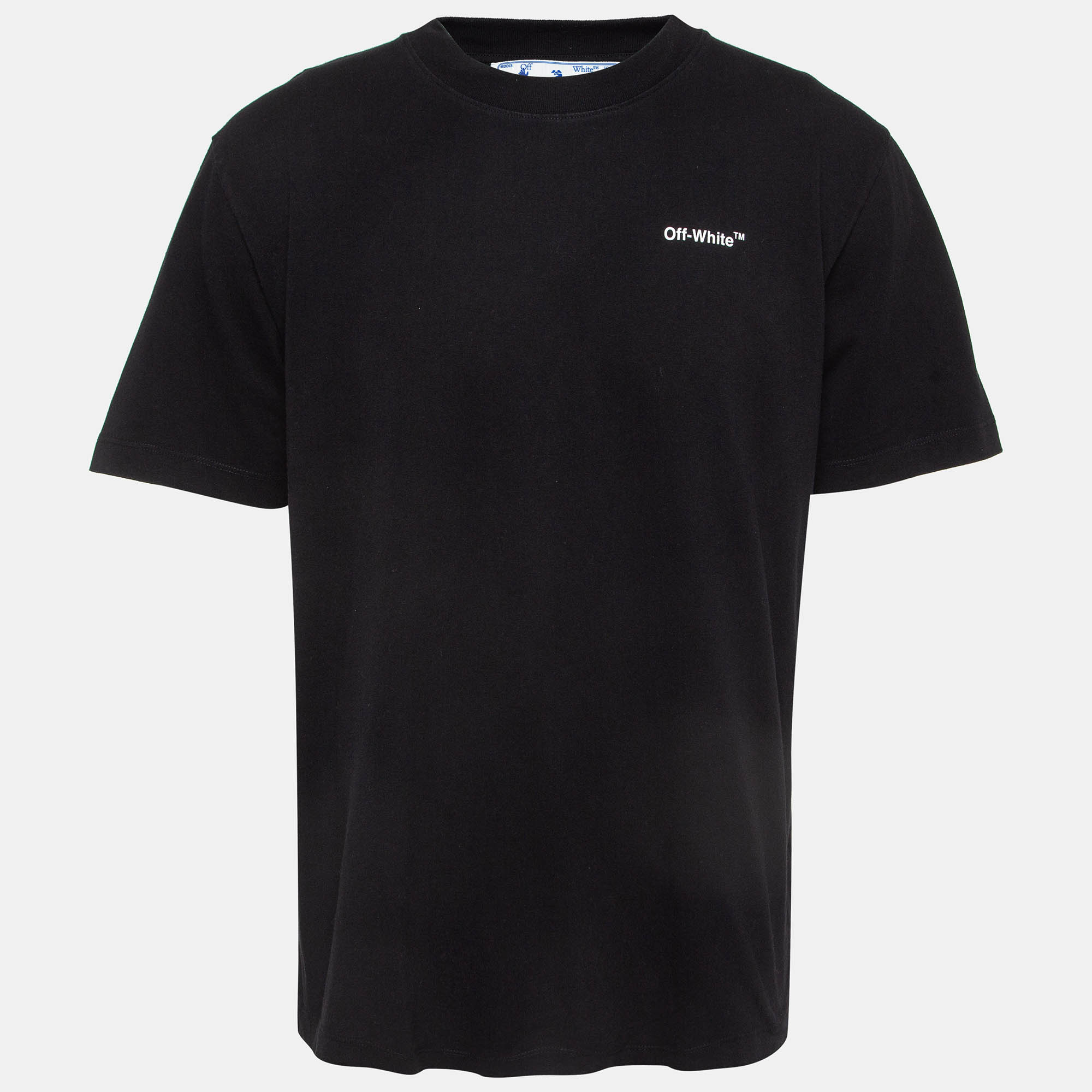 

Off-White Black Logo Print Cotton T-Shirt XL