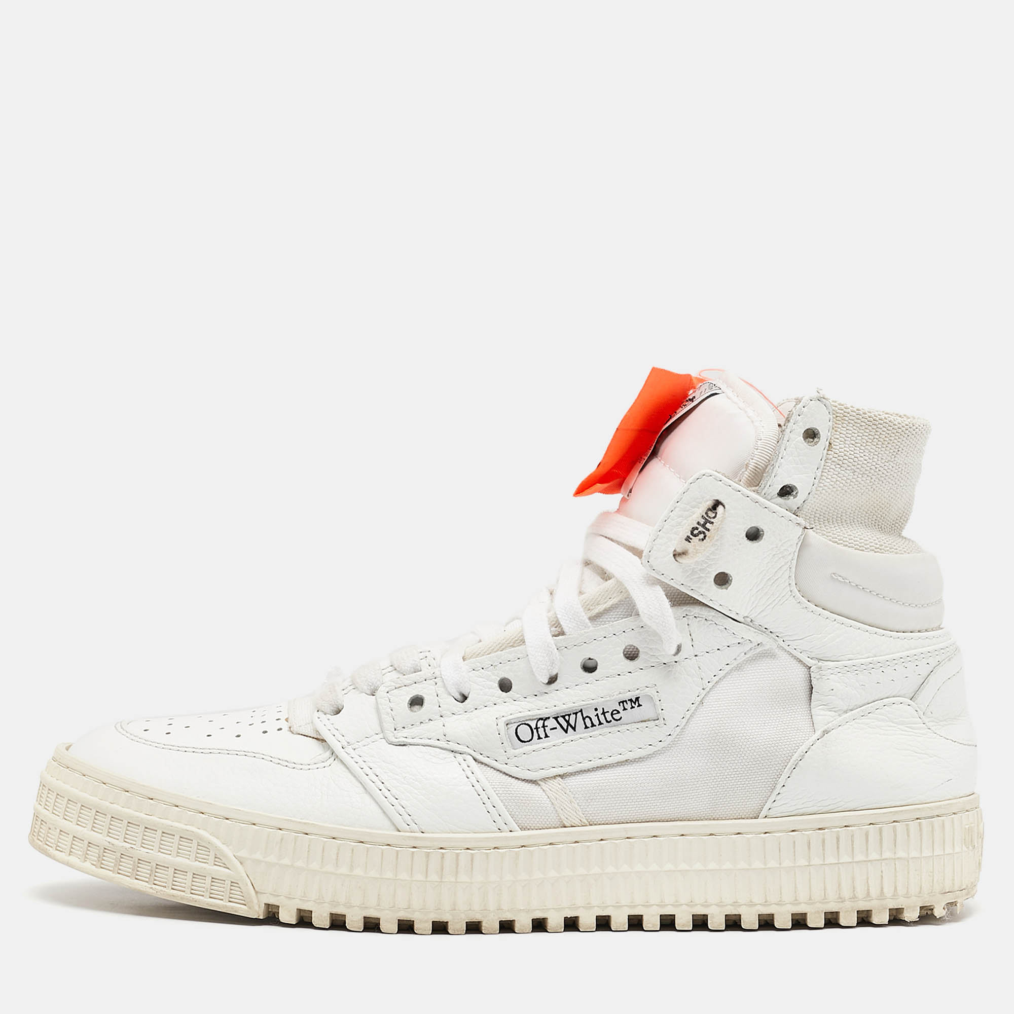 

Off-White White Leather and Canvas 3.0 Off Court Sneakers Size