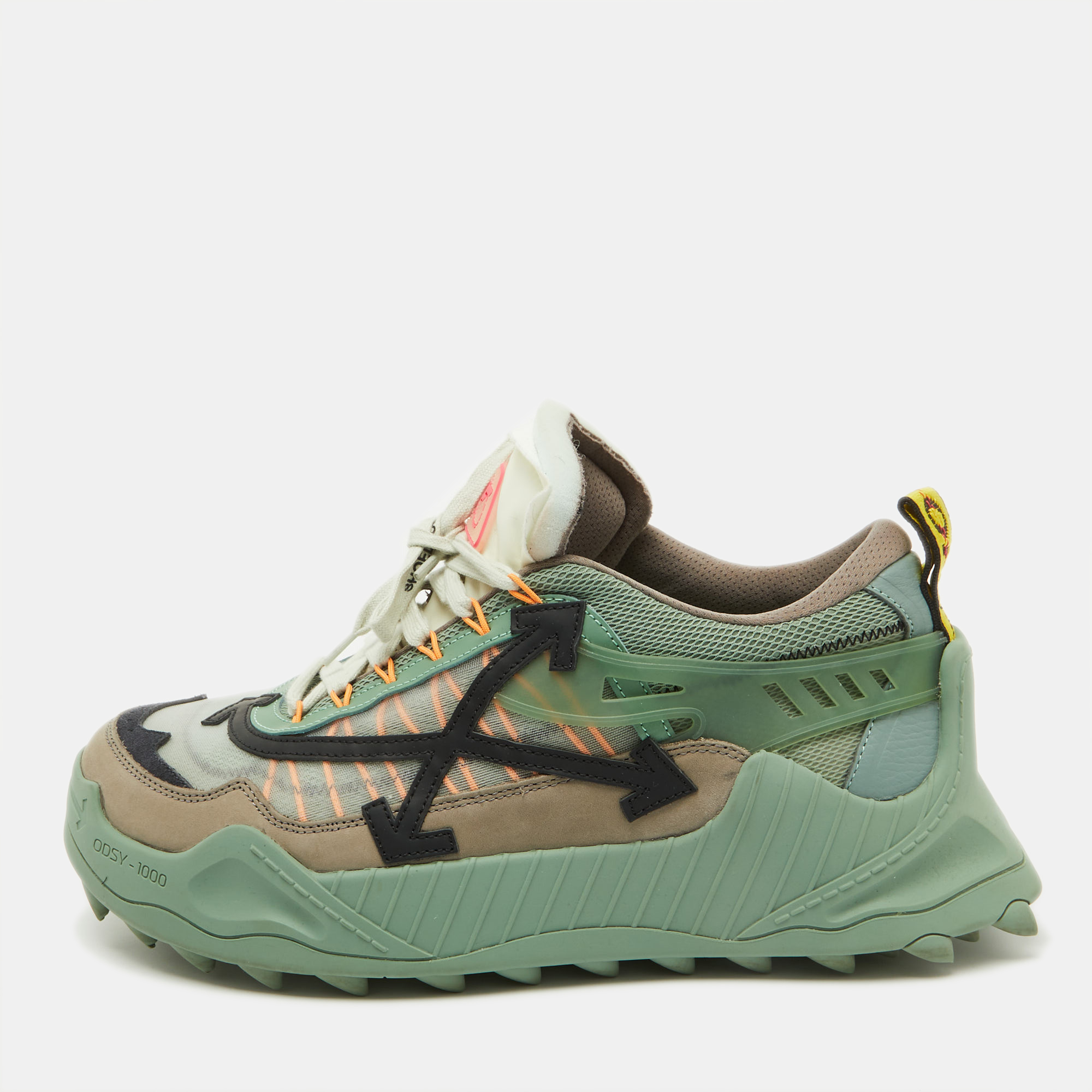 

Off-White Multicolor Mesh and Leather Odsy 1000 Sneakers Size