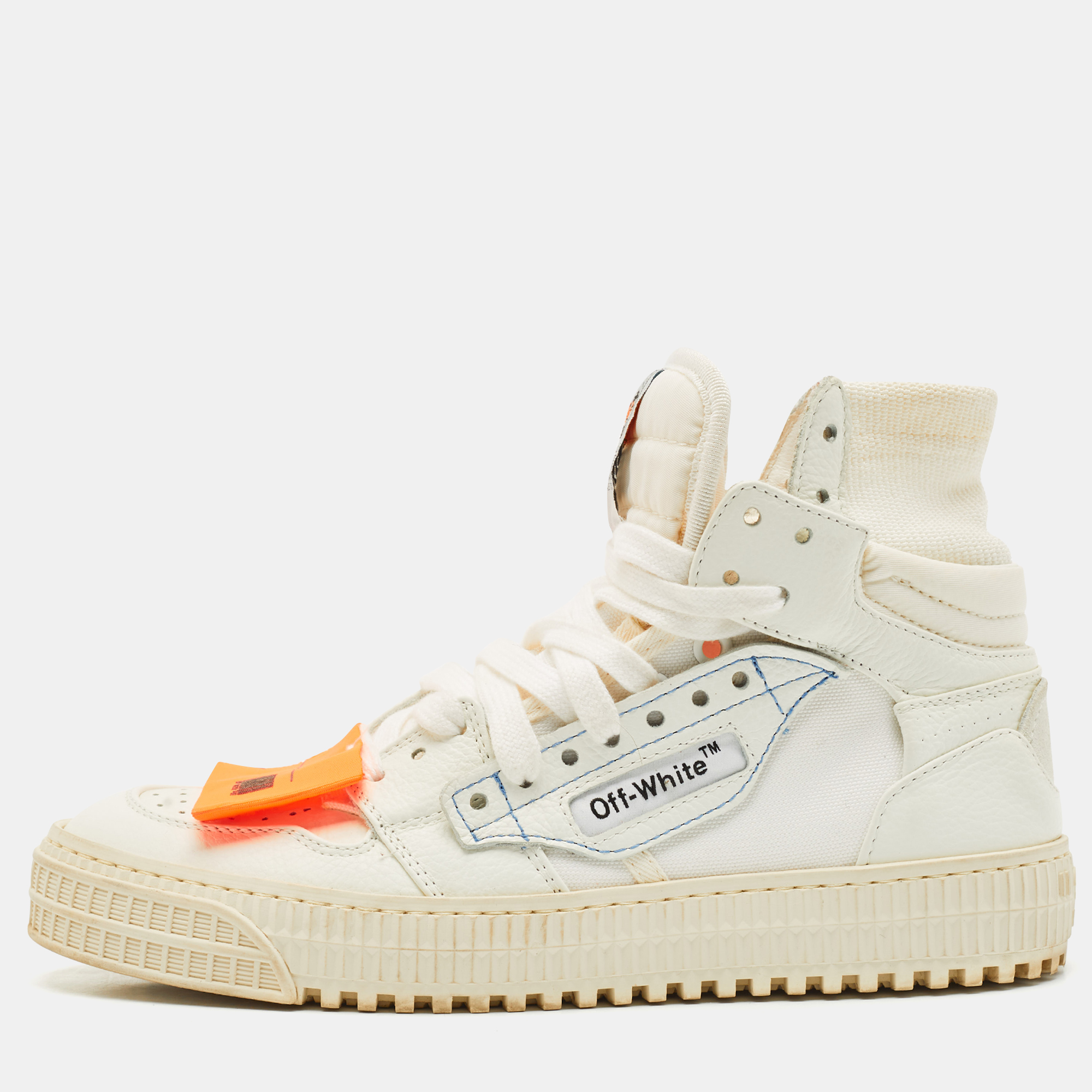 

Off-White White Leather and Canvas 3.0 Off Court Sneakers Size