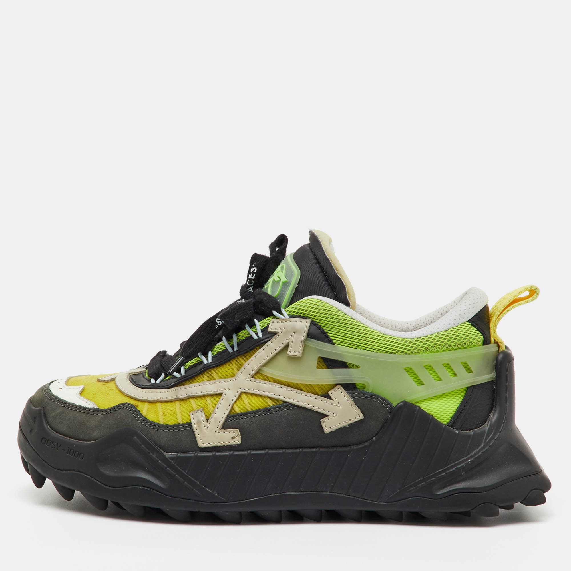

Off-White Multicolor Mesh and Leather Odsy 1000 Sneakers Size