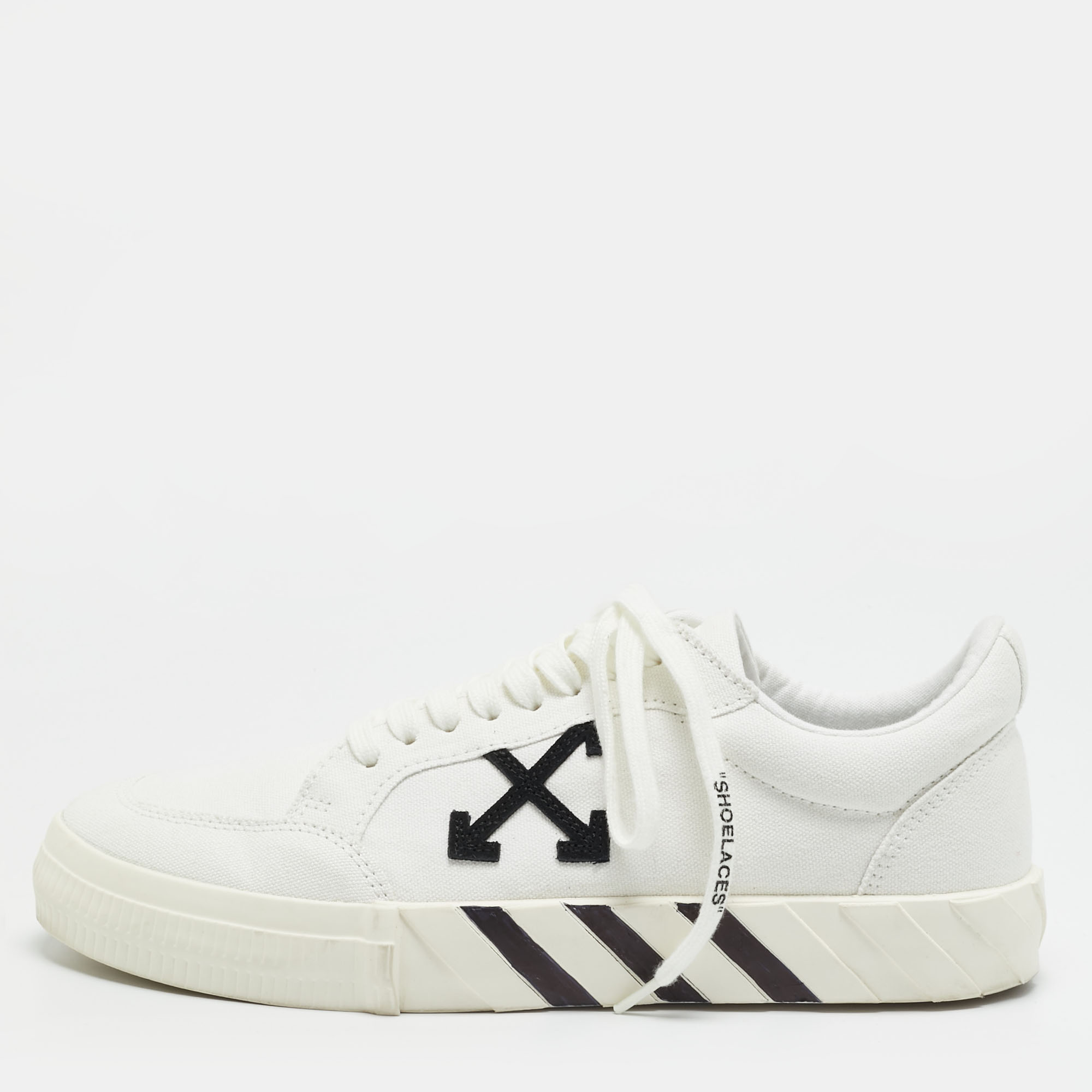 

Off-White Vulcanized Size  White Canvas Low Top Sneakers
