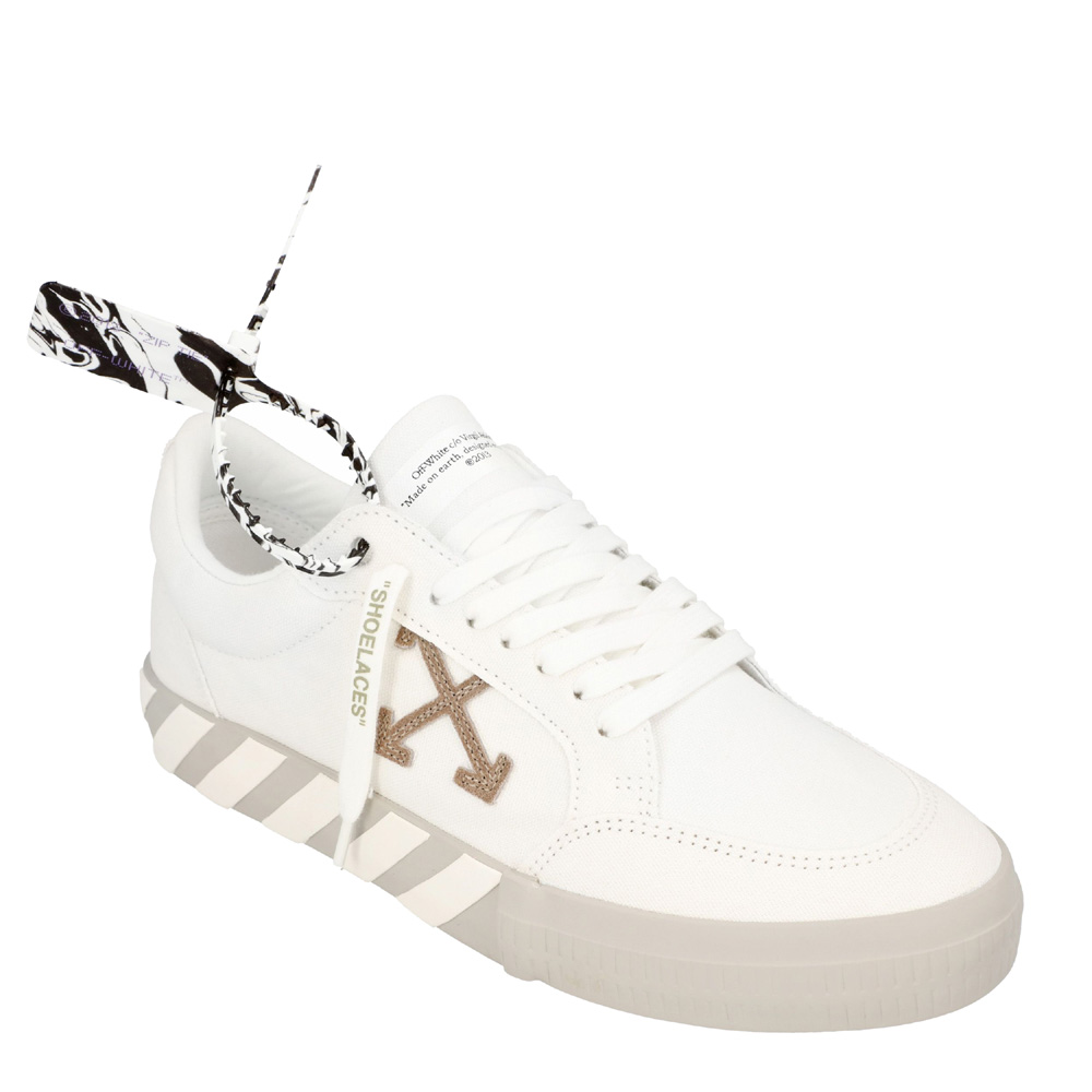 

Off White Men's White Vulcanized Low-Top Sneakers Size EU