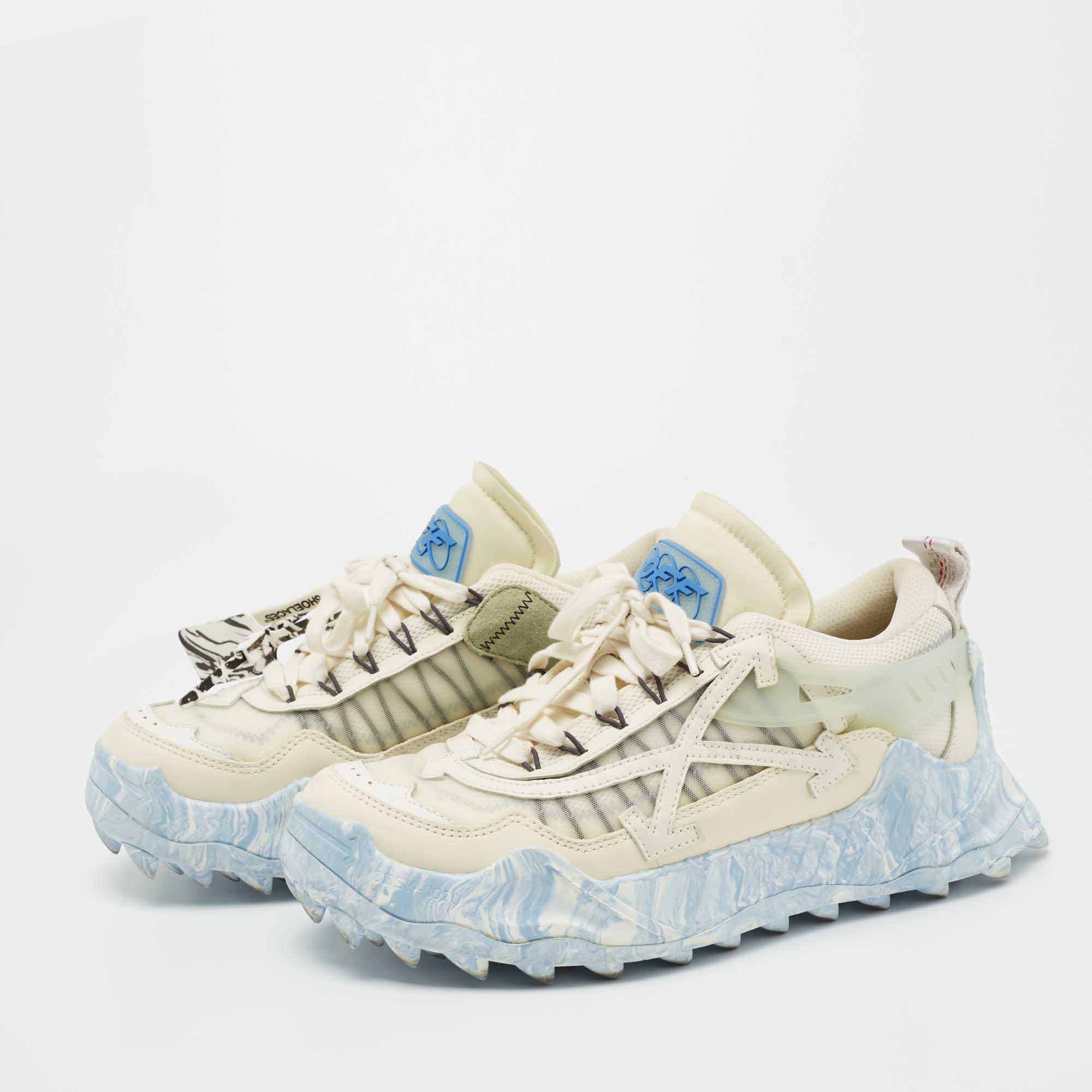 

Off White Multicolor Leather and Mesh odsy 1000 Sneakers Size