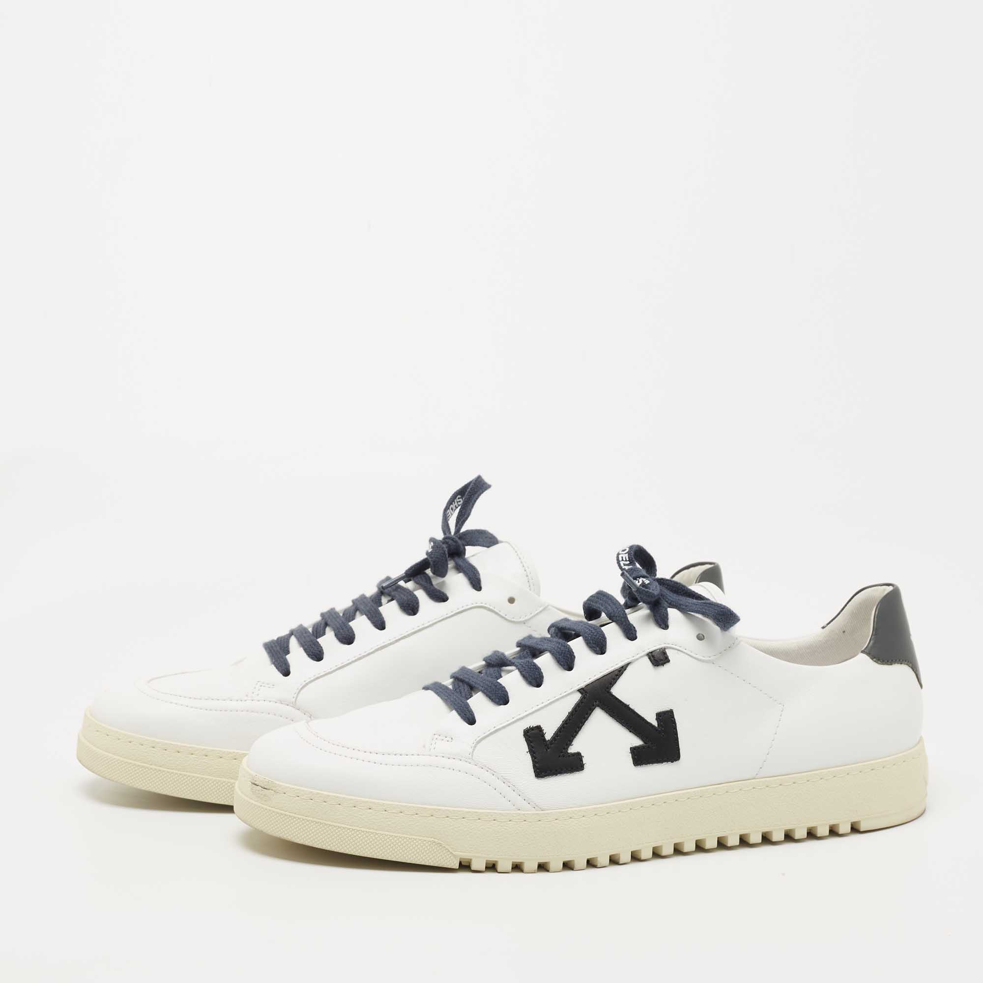 

Off-White White Leather 2.0 Low Top Sneakers Size