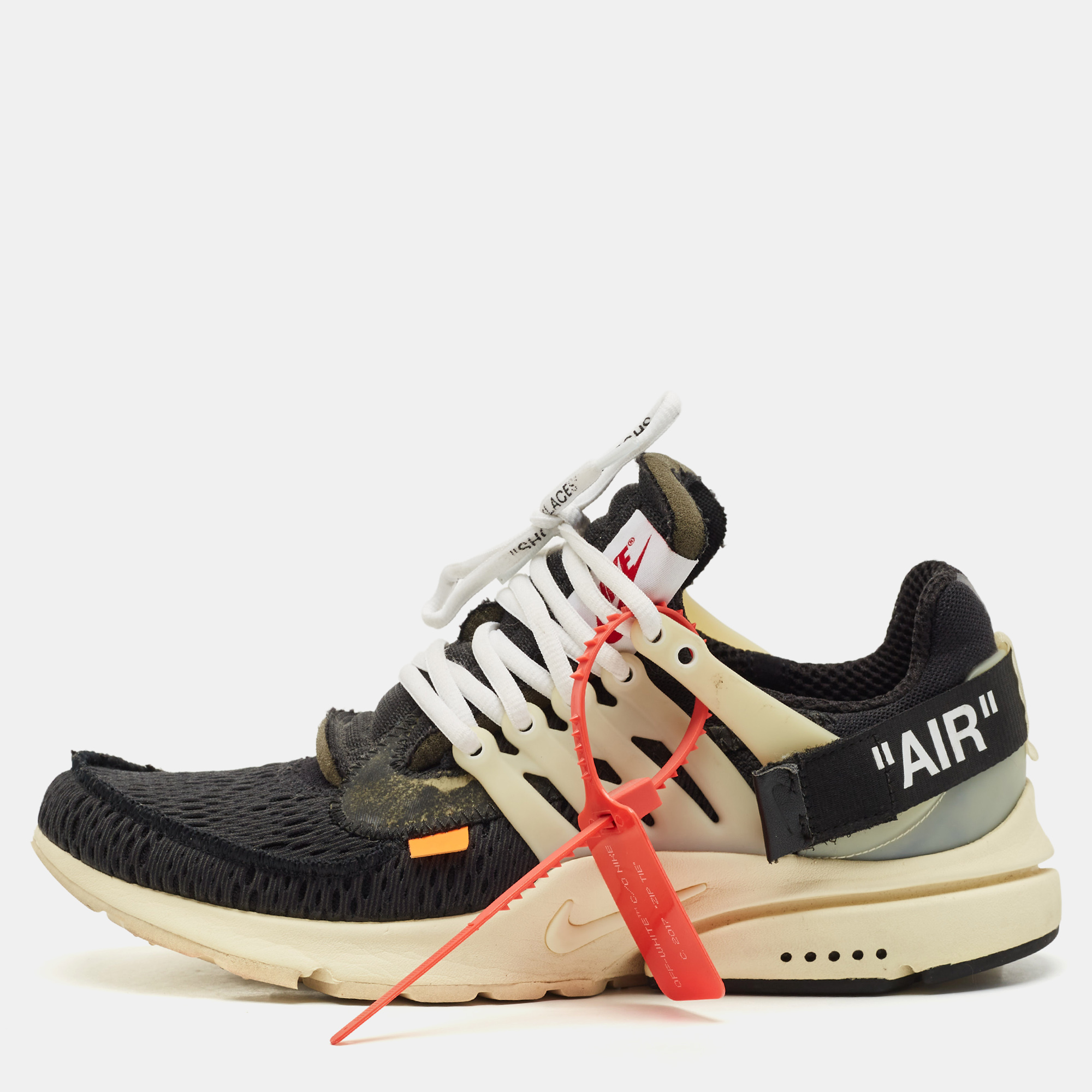 

Off-White x Nike Black Mesh Air Presto Sneakers Size 42.5
