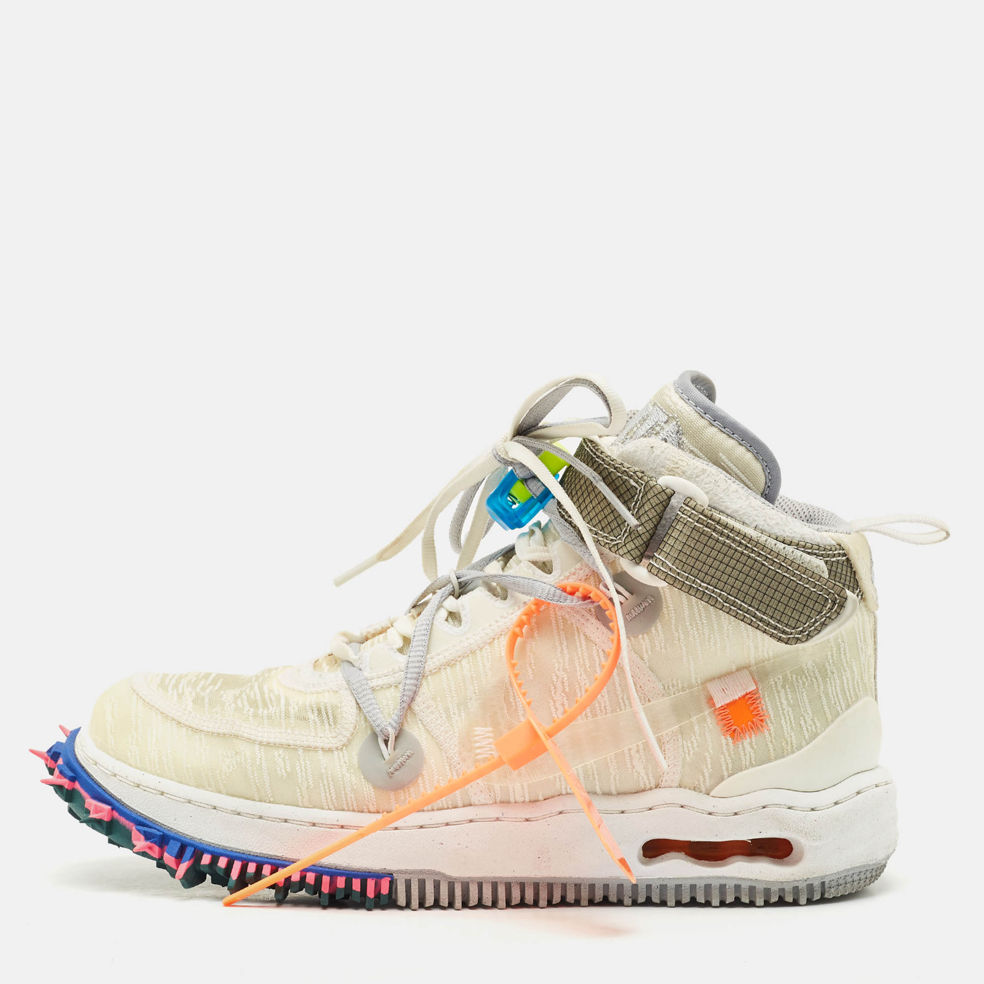 

Off-White x Nike White Mesh Air Force 1 Mid Sneakers Size 40