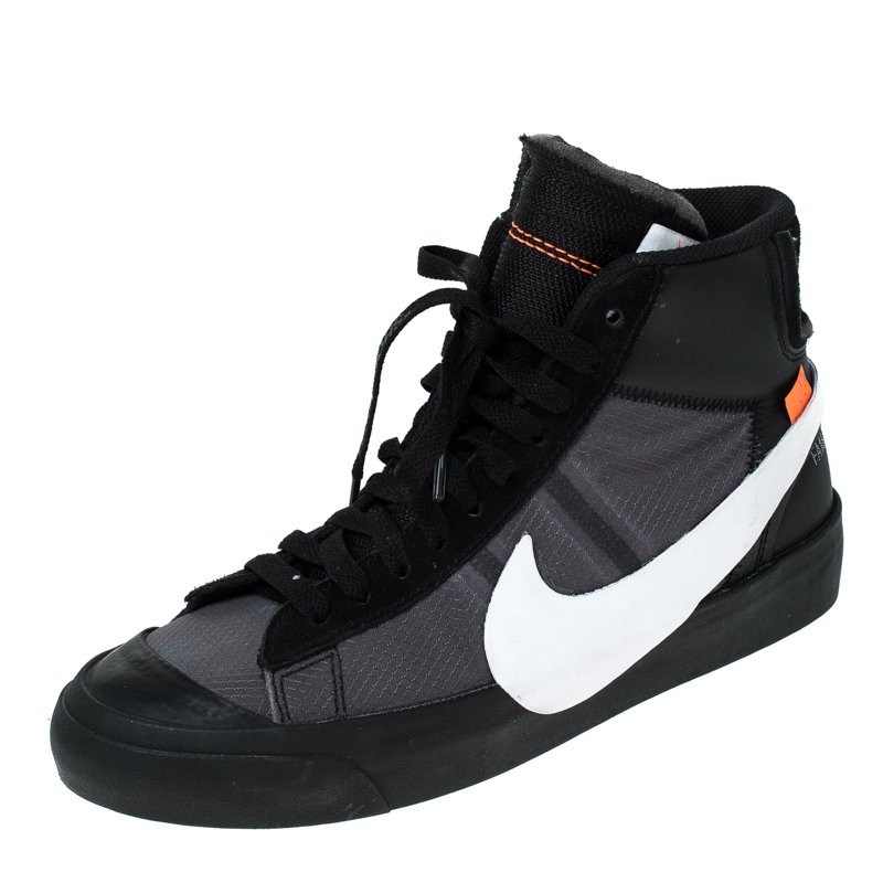 Nike Black Mesh And Suede Leather Lace 