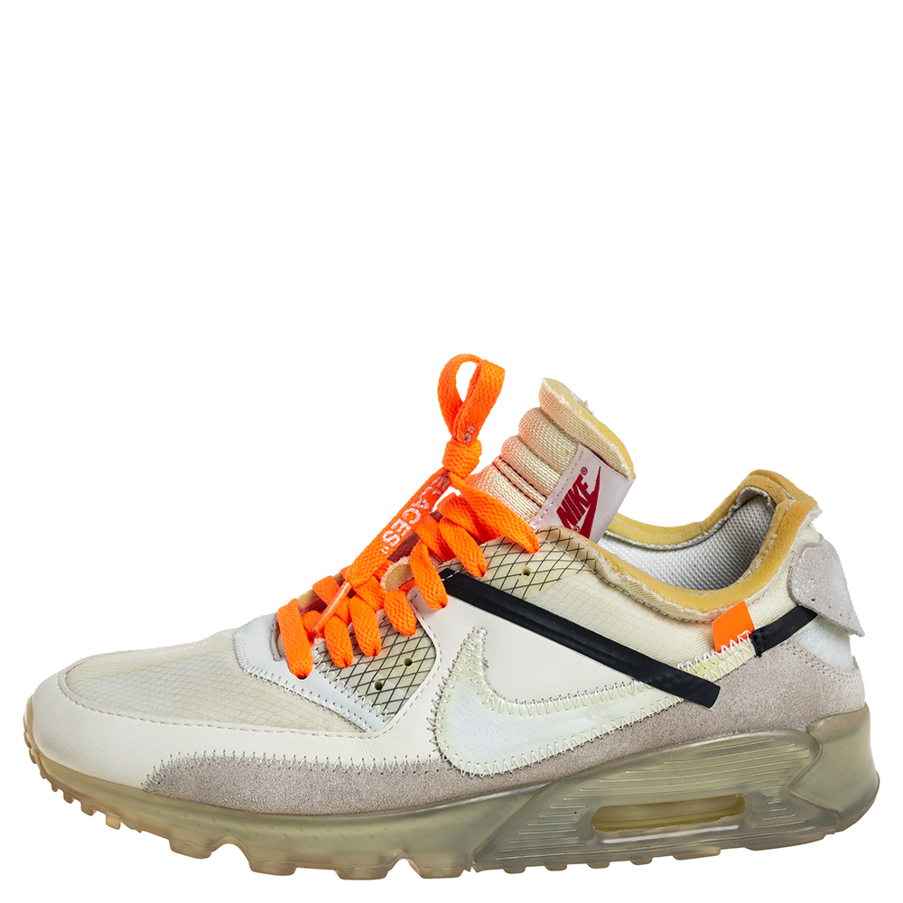 

Off-White x Nike White Mesh And Leather The 10 Air Max 90 Sneakers Size
