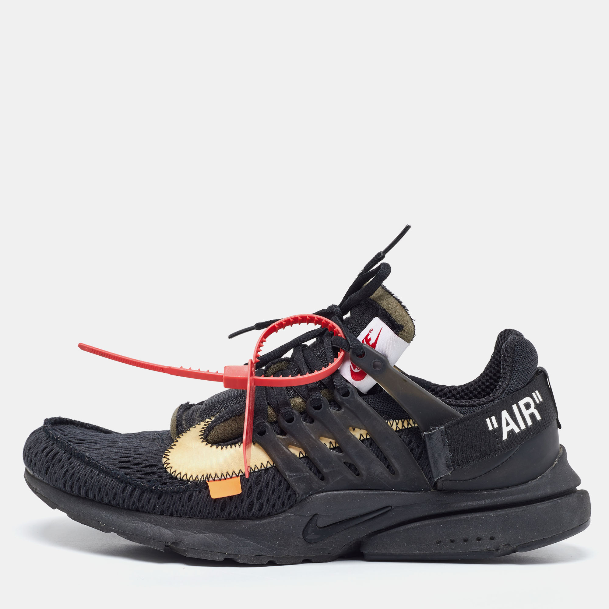 Pre-owned Off-white X Nike Off White X Nike Black Mesh Fabric Air Presto Sneakers Size 45