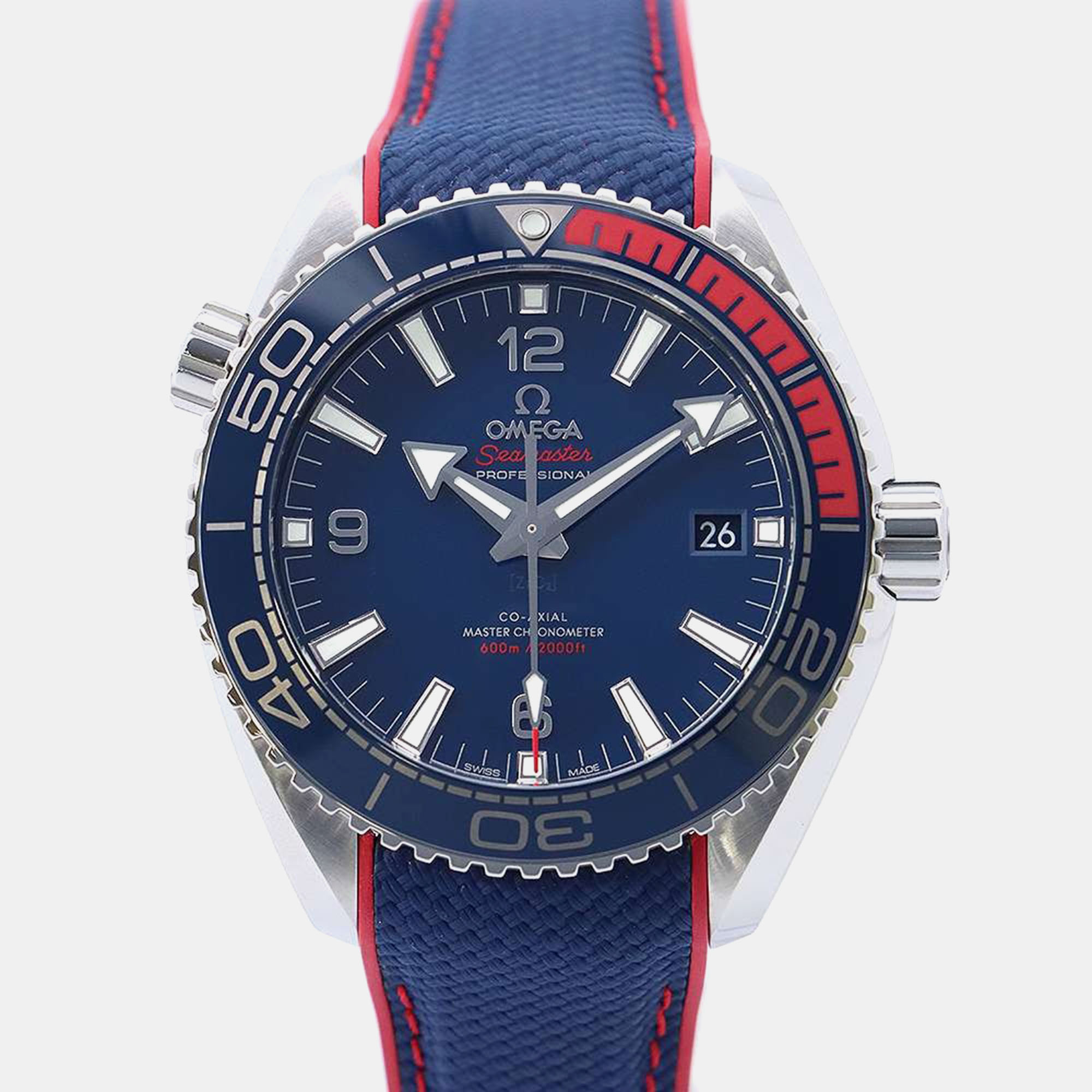 

Omega Blue Stainless Steel Seamaster Planet Ocean 522.32.44.21.03.001 Automatic Men's Wristwatch 43.5 mm