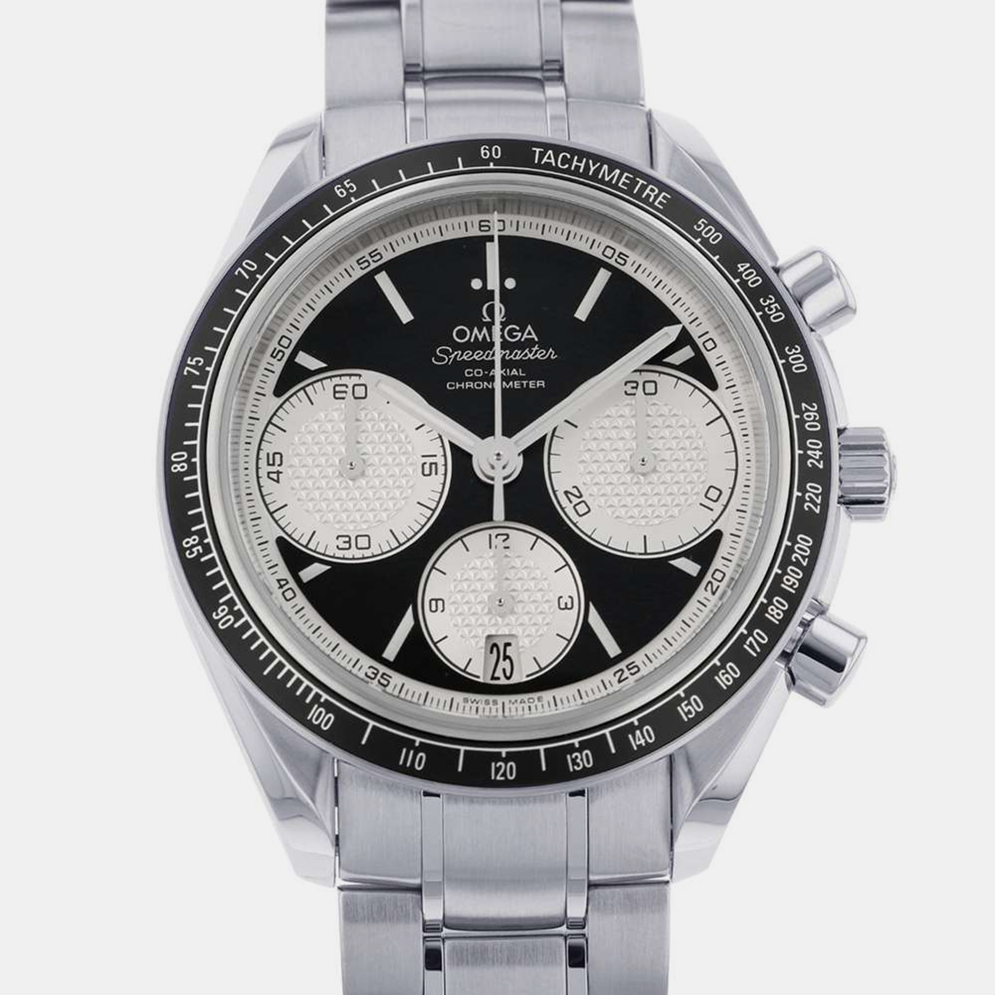 

Omega Black Stainless Steel Speedmaster Racing 326.30.40.50.01.002 Automatic Men's Wristwatch 40 mm