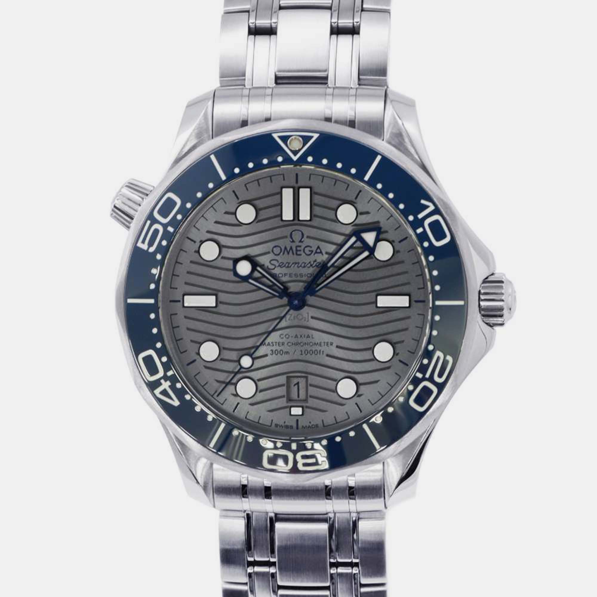 

Omega Grey Stainless Steel Seamaster 210.30.42.20.06.001 Regular price Automatic Men's Wristwatch 42 mm