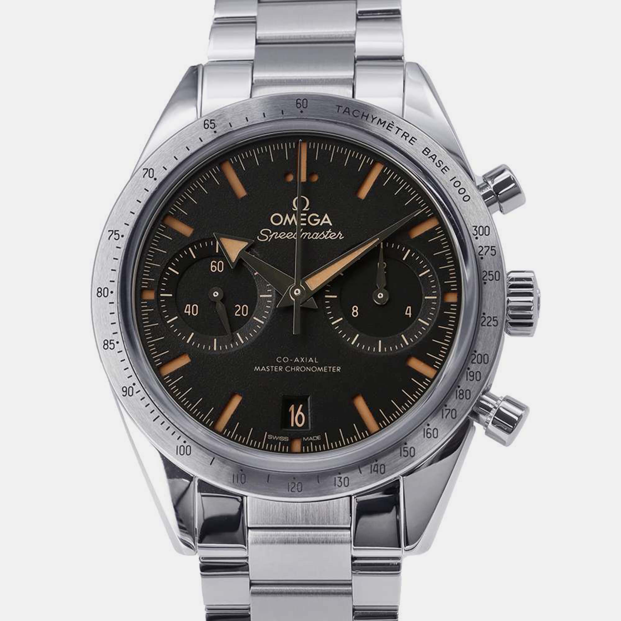 

Omega Black Stainless Steel Speedmaster Manual Winding 332.10.41.51.01.001 Hand Winding Men's Wristwatch 40.5 mm