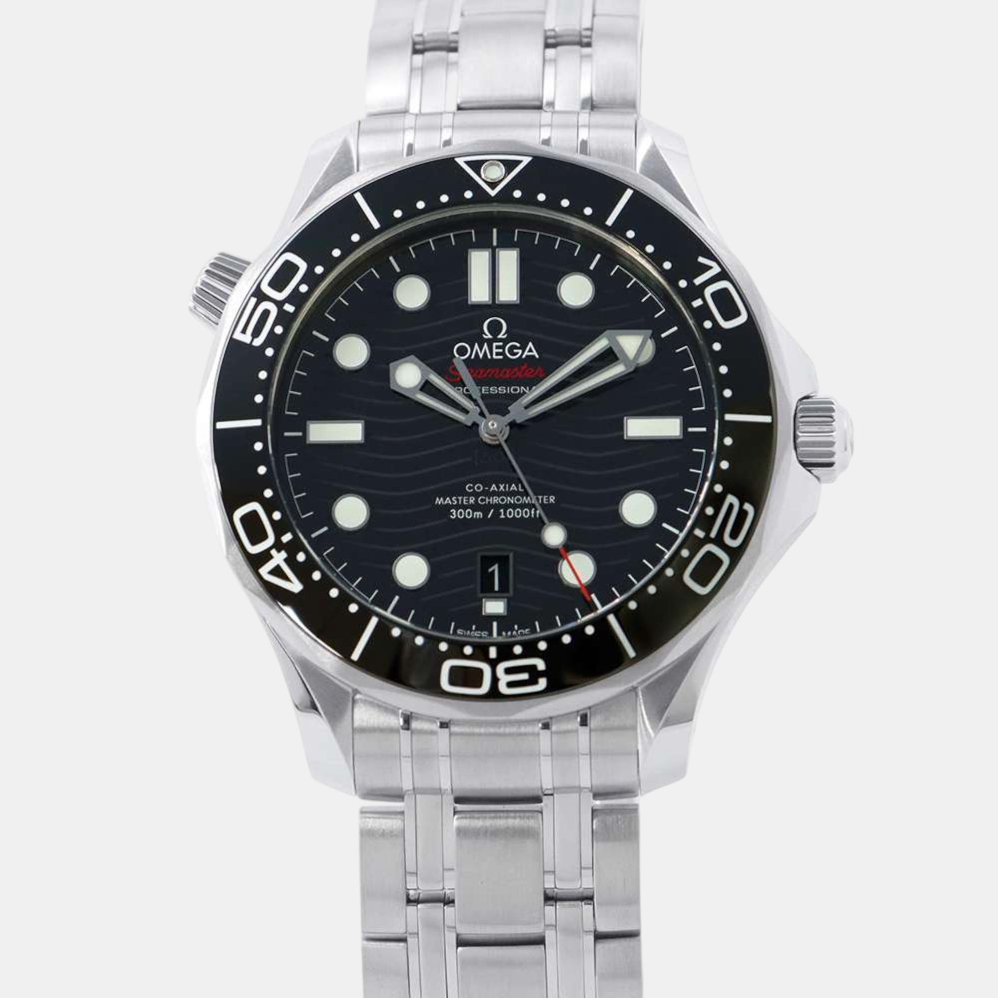 

Omega Black Stainless Steel Seamaster Diver 210.30.42.20.01.001 Automatic Men's Wristwatch 42 mm