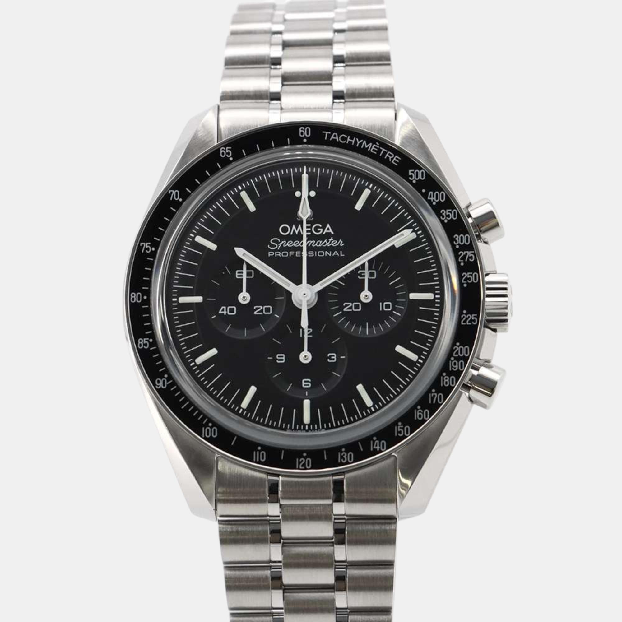 

Omega Black Stainless Steel Speedmaster 310.30.42.50.01.002 Automatic Men's Wristwatch 42 mm