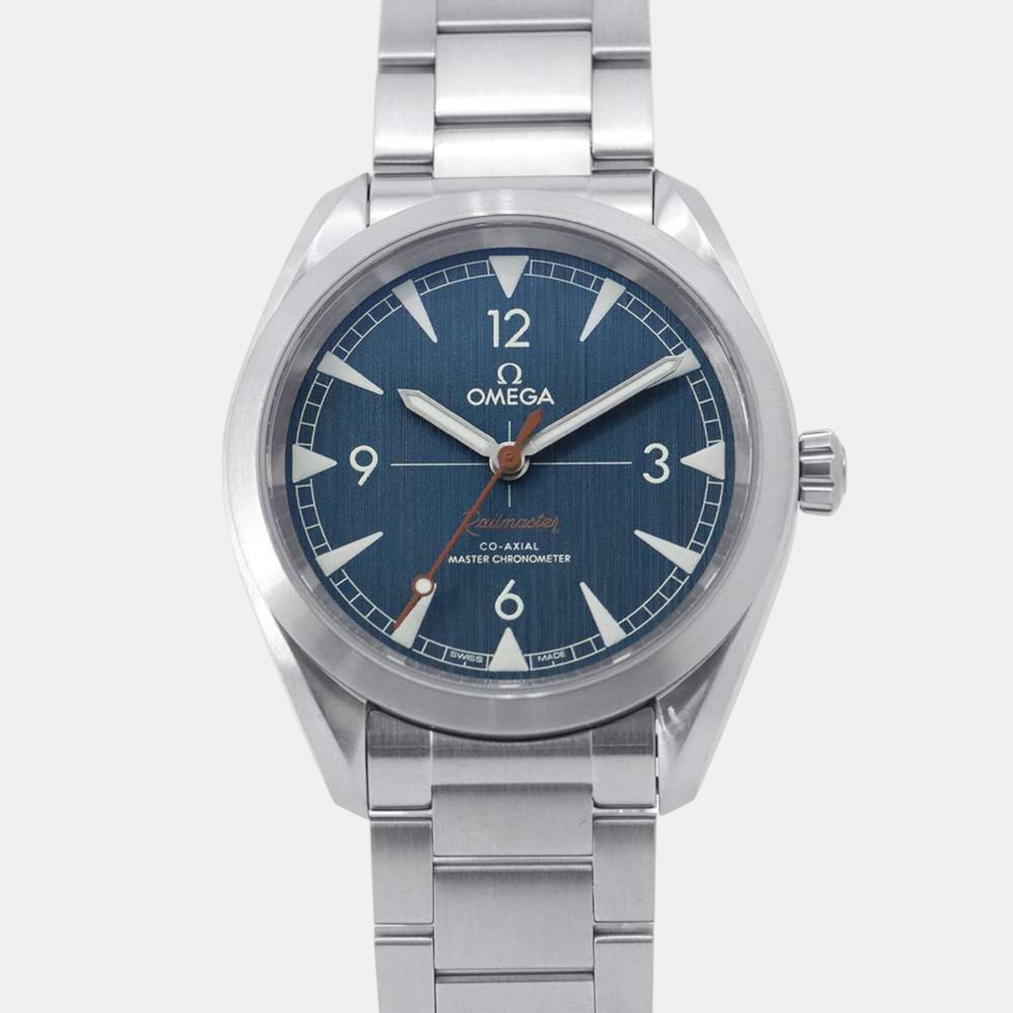 

Omega Blue Stainless Steel Seamaster 220.10.40.20.03.001 Automatic Men's Wristwatch 40 mm