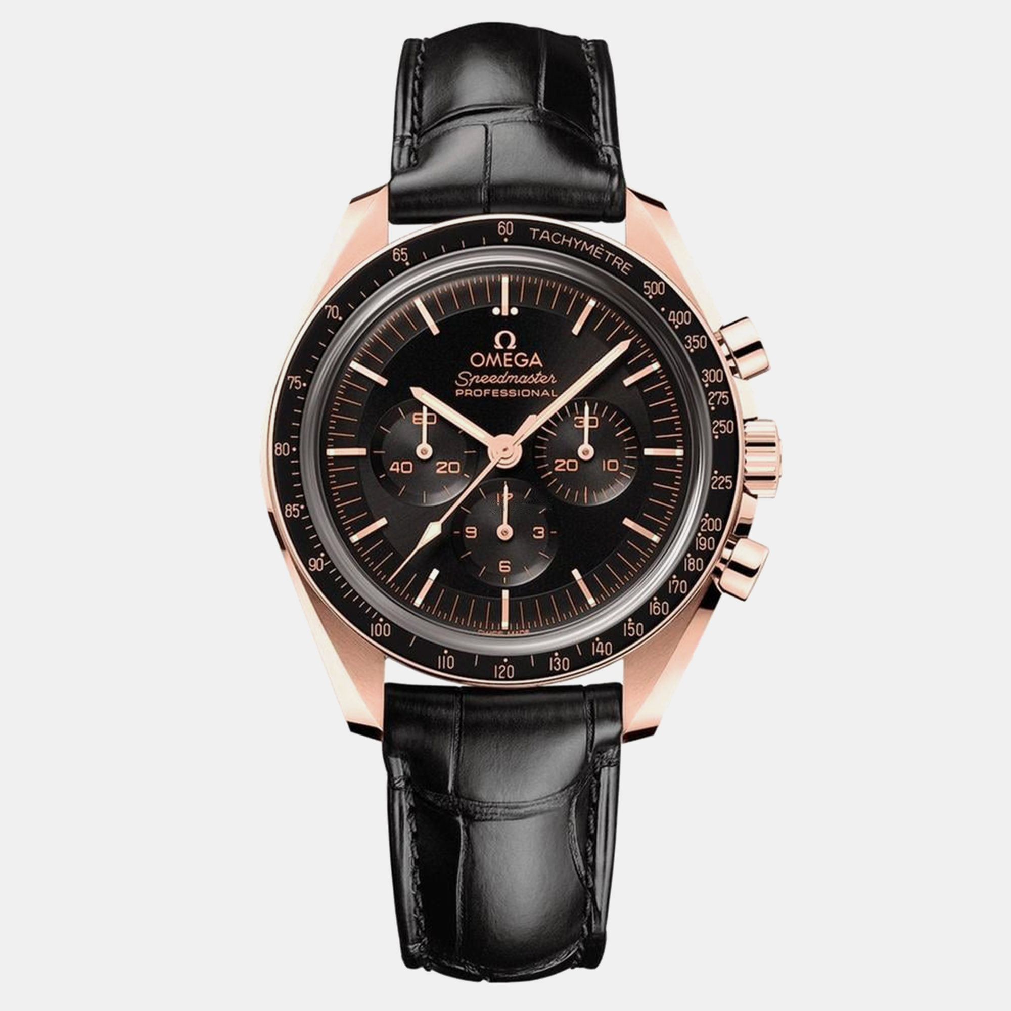 Omega Speedmaster Professional Moonwatch 310.63.42.50.01.001 Black Rose Gold Manual winding Men Wristwatch 42mm