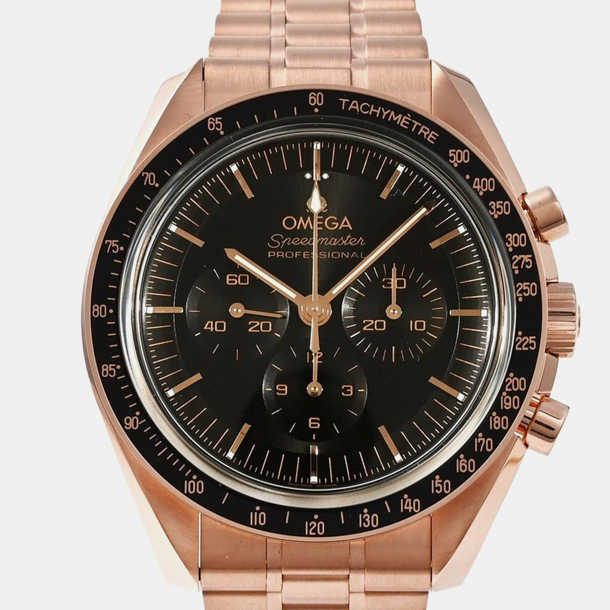 Omega Speedmaster Professional Moonwatch 310.63.42.50.10.001 Black Rose Gold Manual Winding Men Wristwatch 42mm