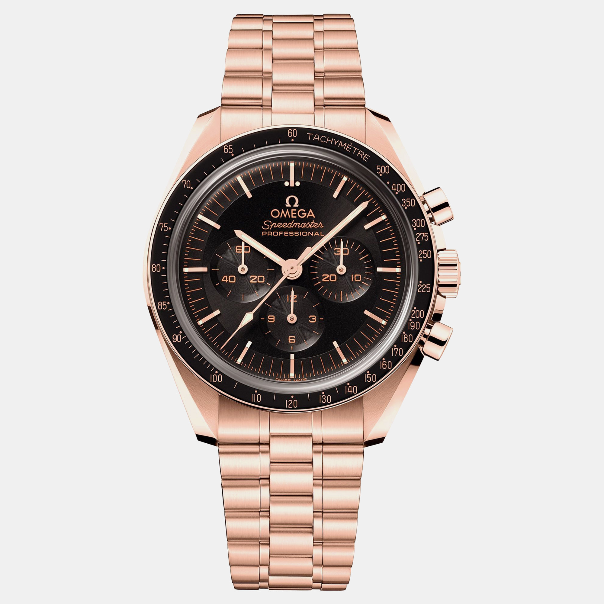Omega Speedmaster Professional Moonwatch 310.60.42.50.01.001 Black Rose Gold Manual Winding Men Wristwatch 42mm
