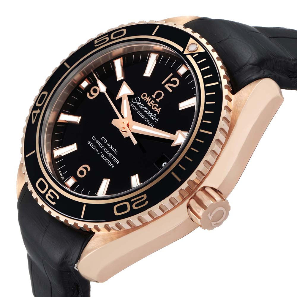

Omega Black 18K Rose Gold Seamaster Planet Ocean 232.63.42.21.01.001 Men's Wristwatch 42 MM