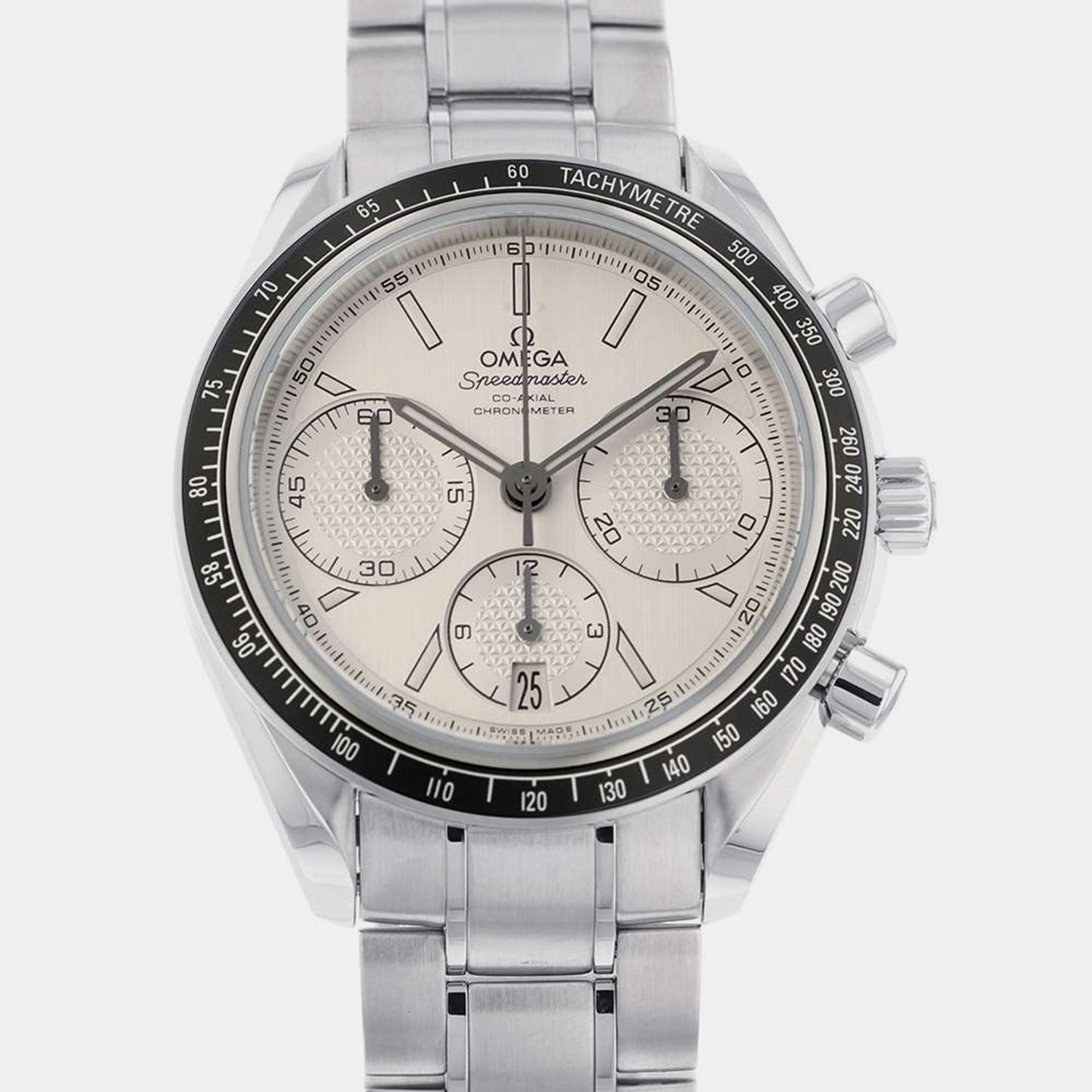 

Omega Silver Stainless Steel Speedmaster Racing 326.30.40.50.02.001 Automatic Men's Wristwatch 40 mm
