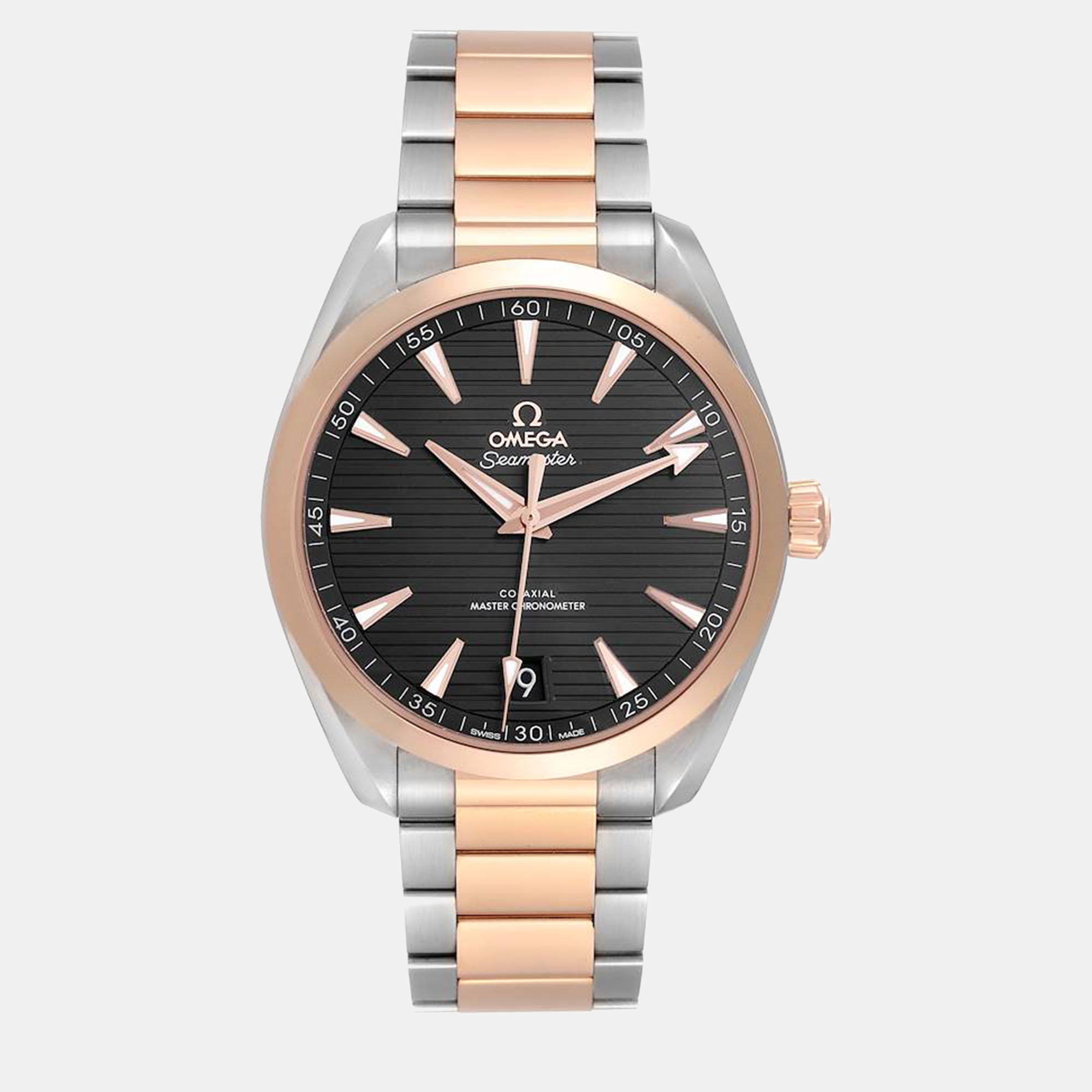 

Omega Black 18k Rose Gold Stainless Steel Aqua Terra 220.20.41.21.06.001 Automatic Men's Wristwatch 41 mm