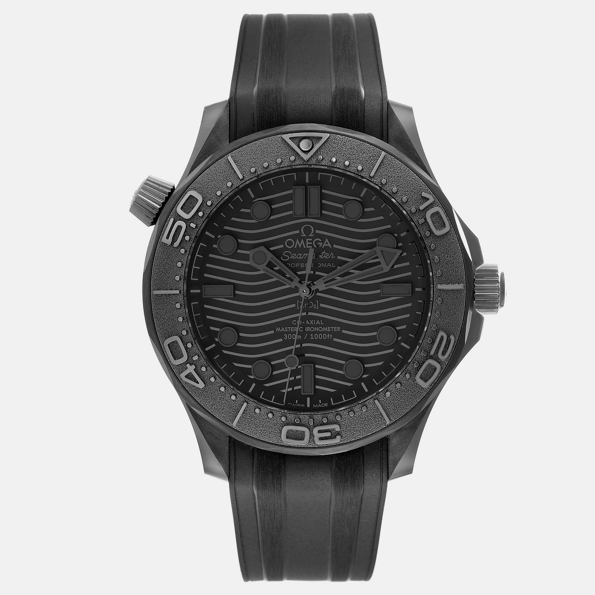 

Omega Black Ceramic Seamaster 210.92.44.20.01.003 Automatic Men's Wristwatch 43.5 mm