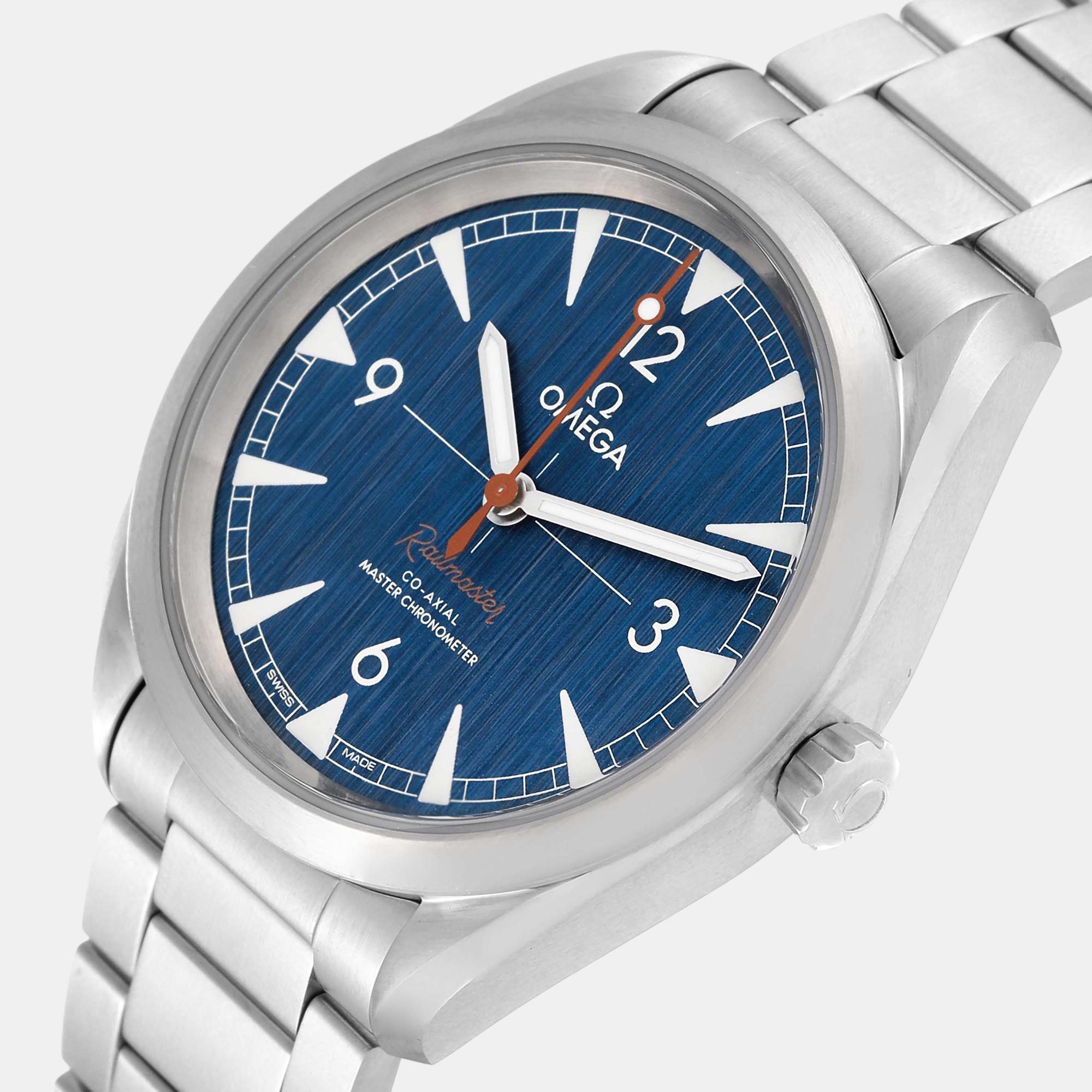 

Omega Blue Stainless Steel Seamaster 220.10.40.20.03.001 Automatic Men's Wristwatch 40 mm