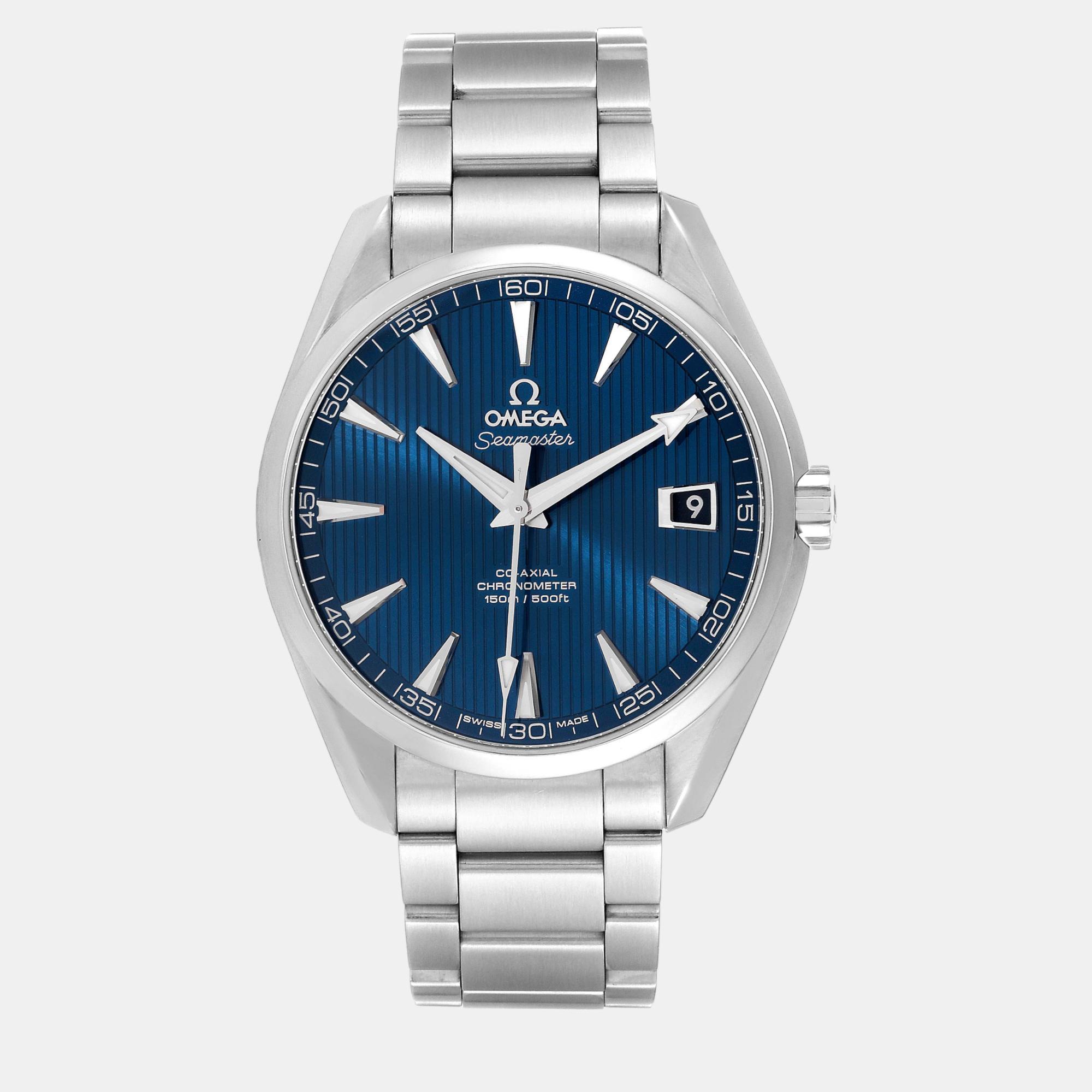

Omega Blue Stainless Steel Seamaster Aqua Terra 231.10.42.21.03.001 Automatic Men's Wristwatch 41.5 mm