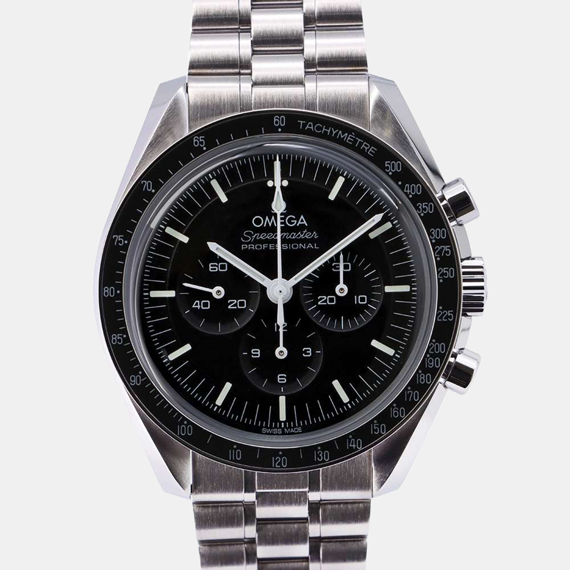 

Omega Black Stainless Steel Speedmaster 310.30.42.50.01.001 Manual Winding Men's Wristwatch 42 mm