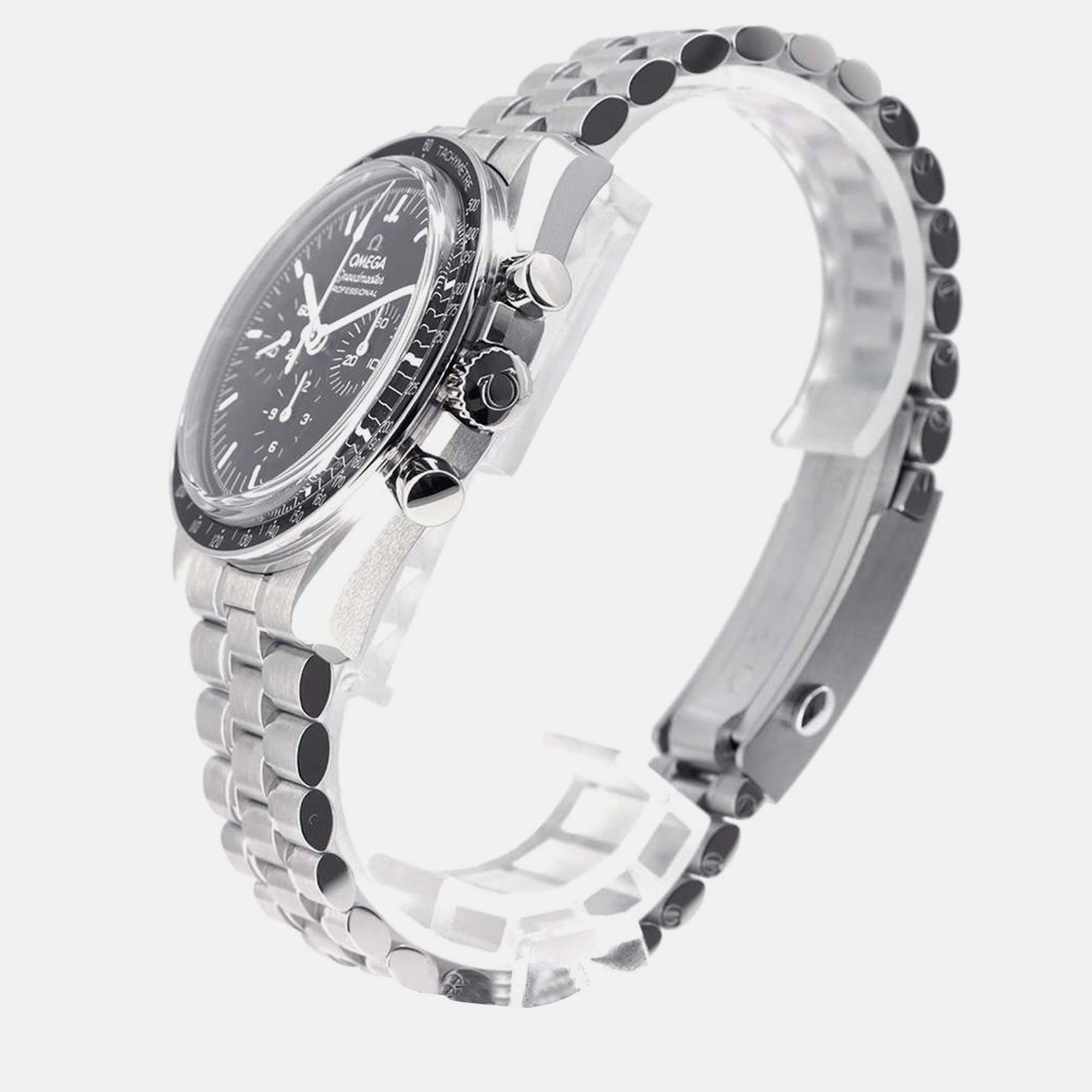 

Omega Black Stainless Steel Speedmaster 310.30.42.50.01.002 Manual Winding Men's Wristwatch 42 mm
