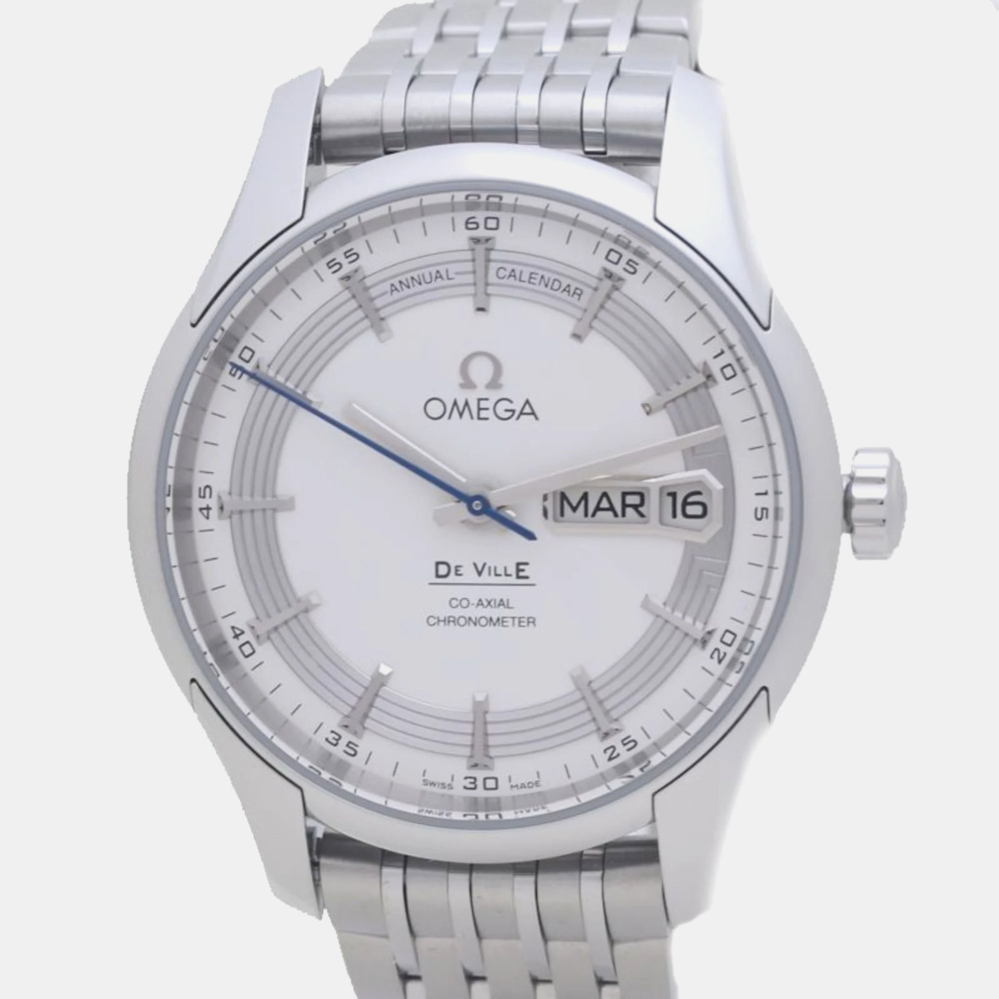 

Omega Silver Stainless Steel De Ville Hour Vision 431.30.41.22.02.001 Automatic Men's Wristwatch 41 mm