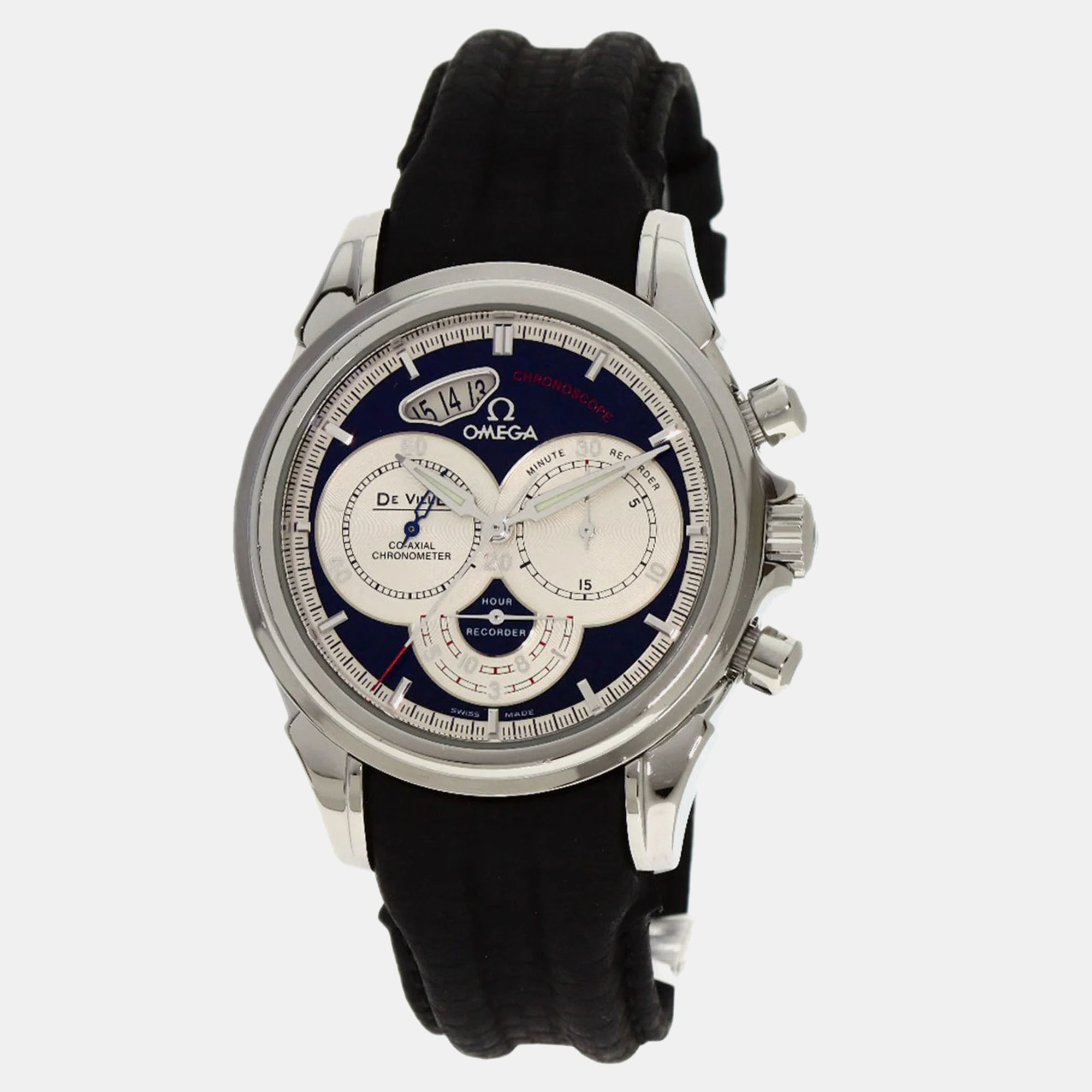 

Omega Black Stainless Steel De Ville Chronoscope 4550.50.31 Automatic Men's Wristwatch 41 mm