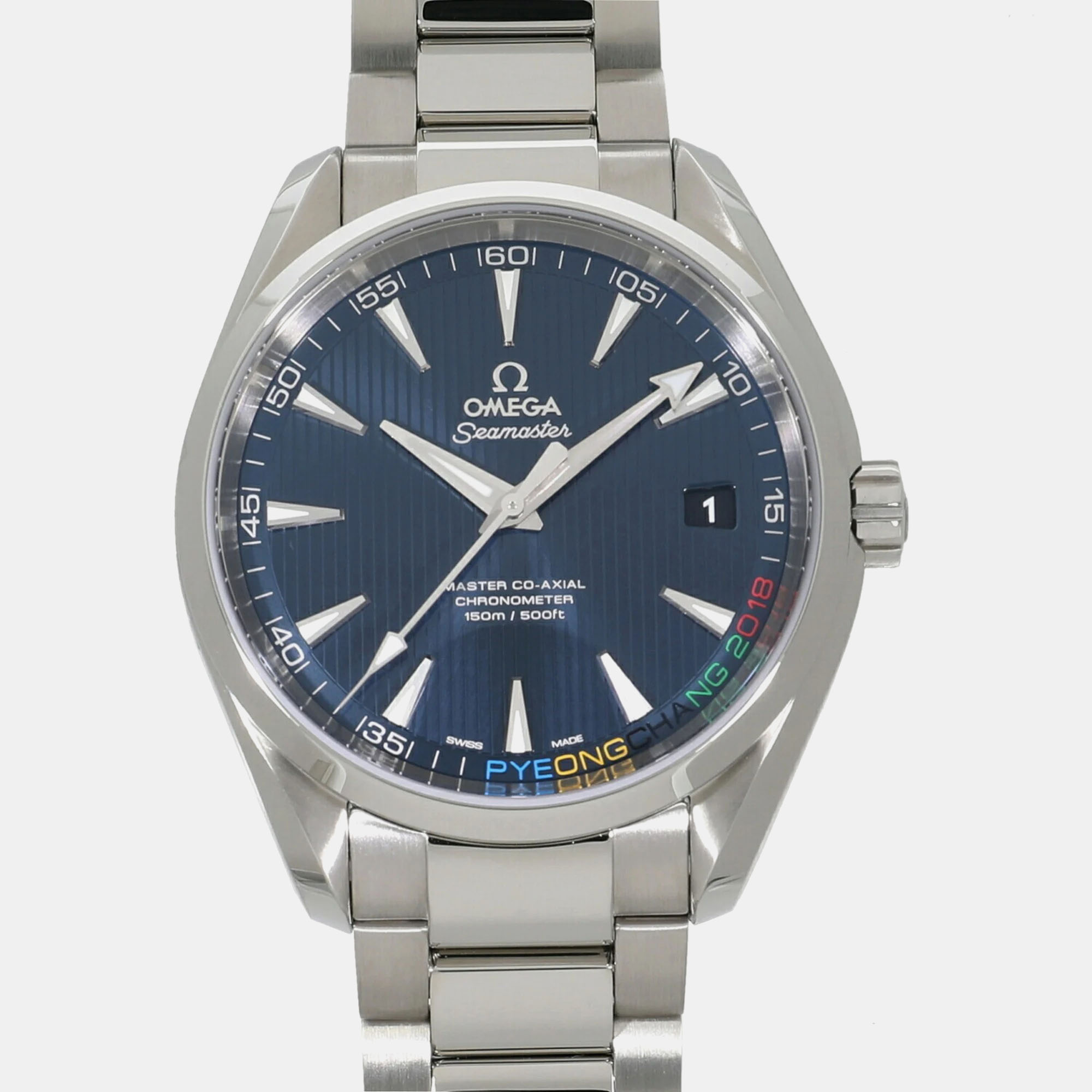 

Omega Blue Stainless Steel Seamaster Aqua Terra 522.10.42.21.03.001 Automatic Men's Wristwatch 41.5 mm