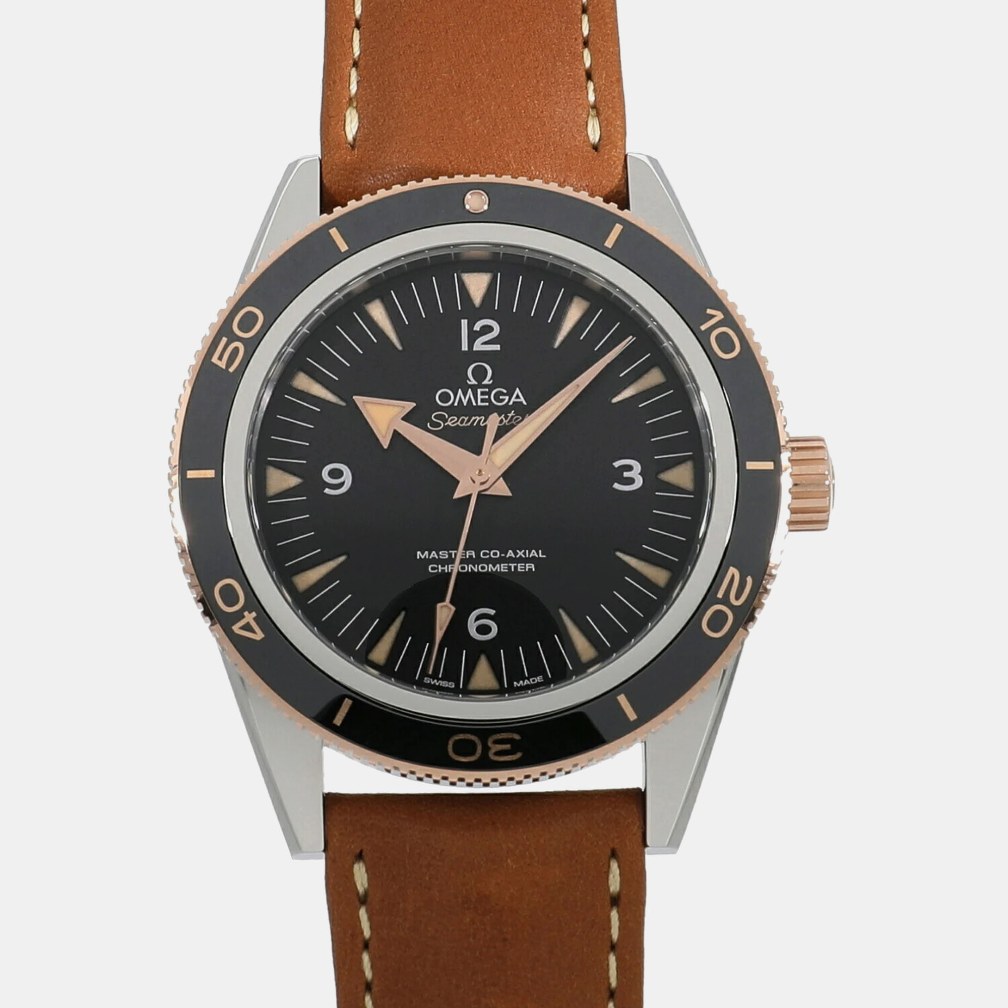 

Omega Black Stainless Steel Seamaster Automatic Men's Wristwatch 41 mm