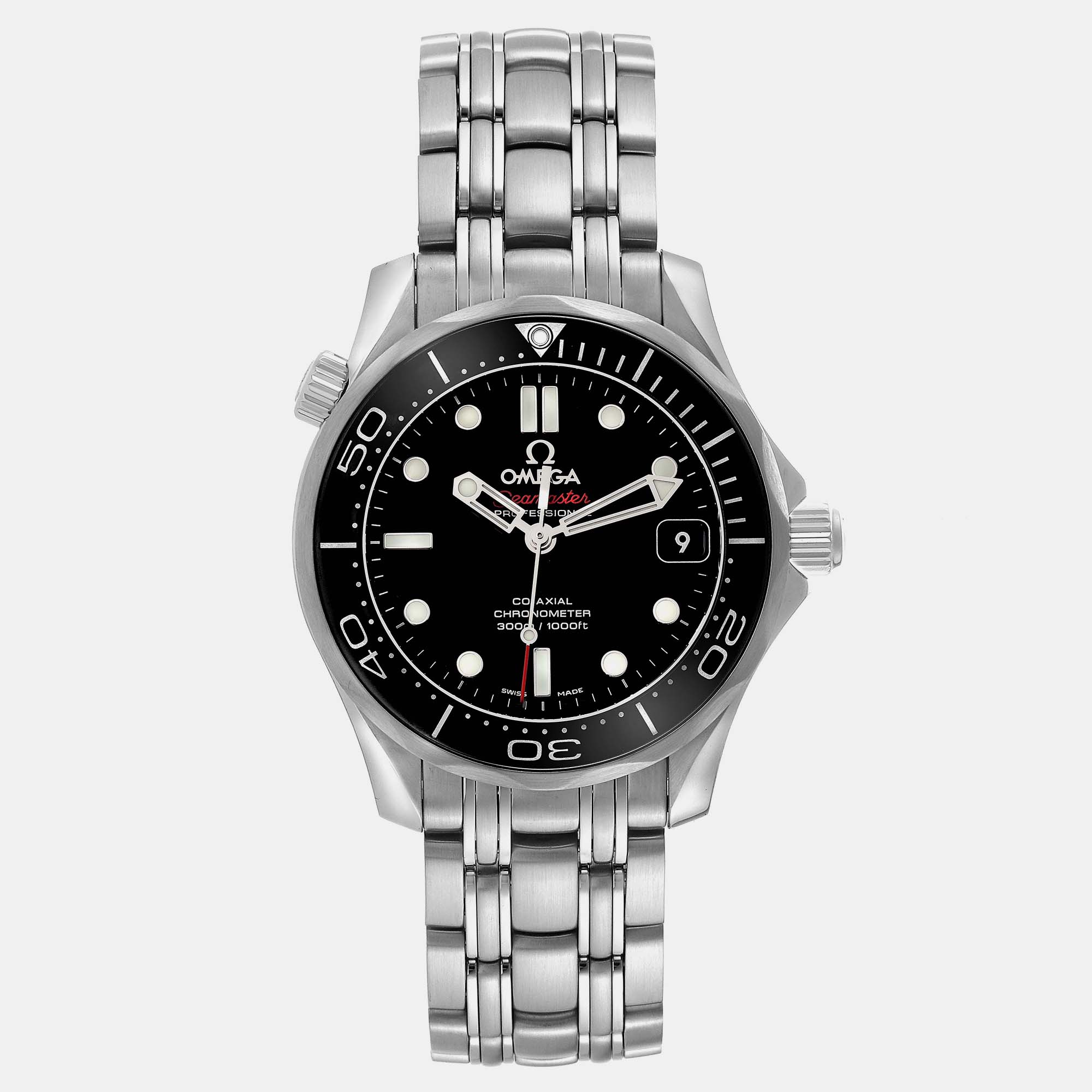 

Omega Black Stainless Steel Seamaster 212.30.36.20.01.002 Automatic Men's Wristwatch 36 mm