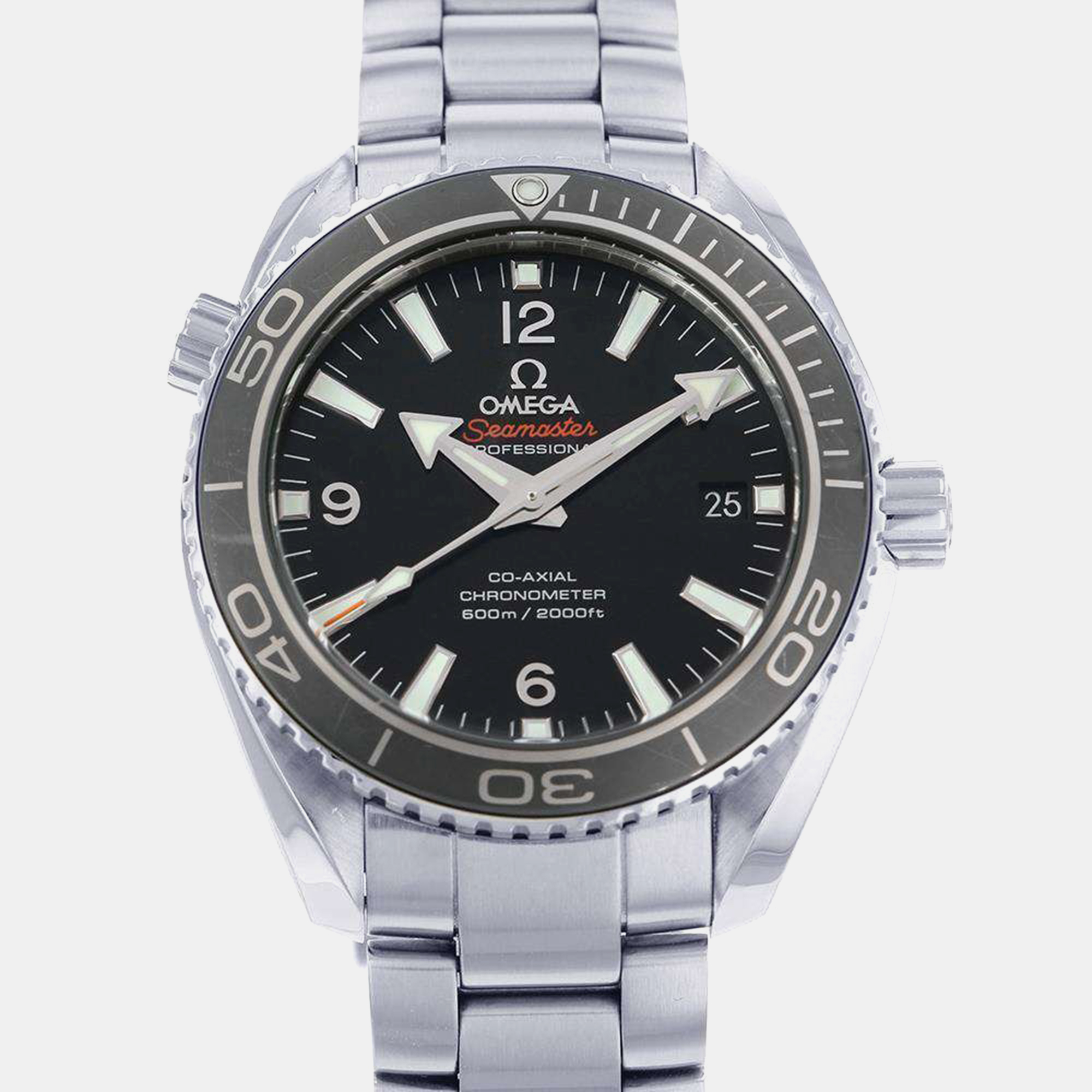 

Omega Black Stainless Steel Seamaster Planet Ocean 232.30.42.21.01.001 Automatic Men's Wristwatch 42 mm