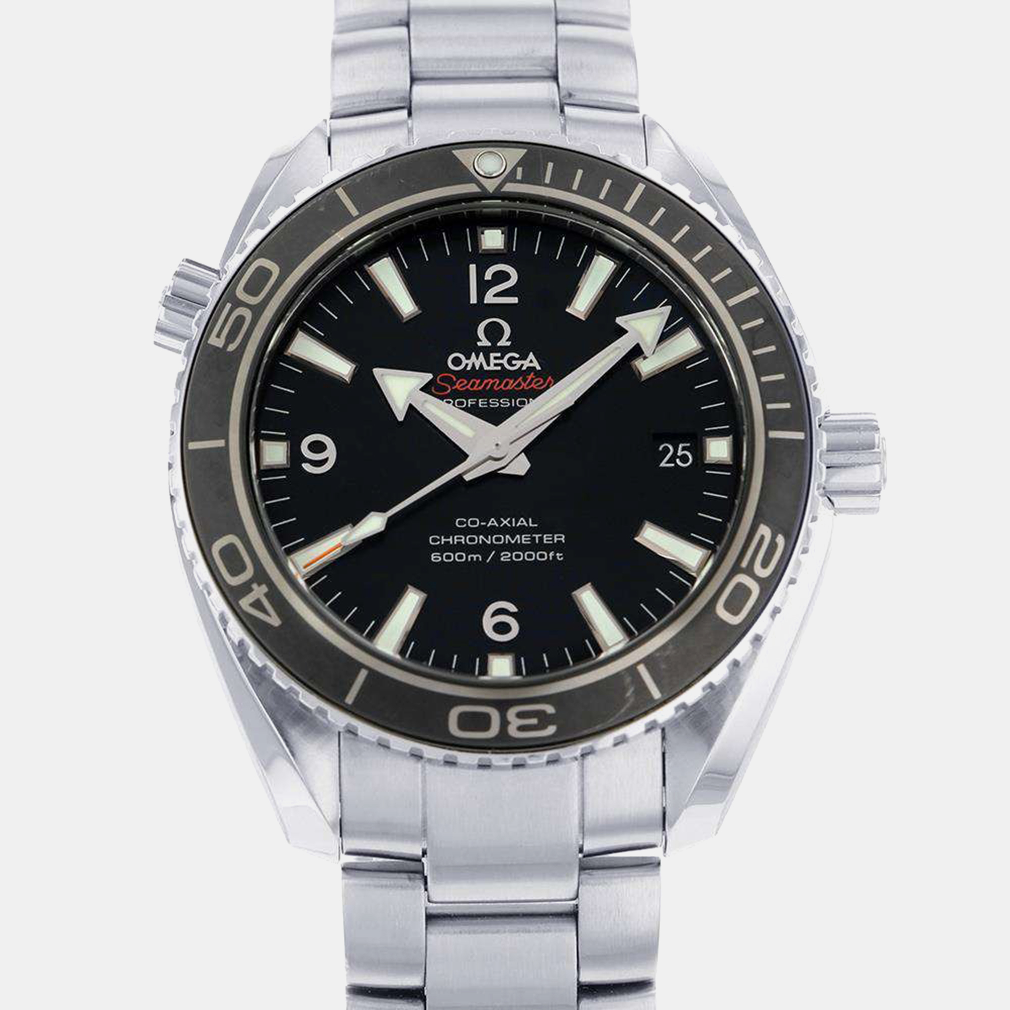 

Omega Black Stainless Steel Seamaster Planet Ocean 232.30.42.21.01.001 Automatic Men's Wristwatch 42 mm