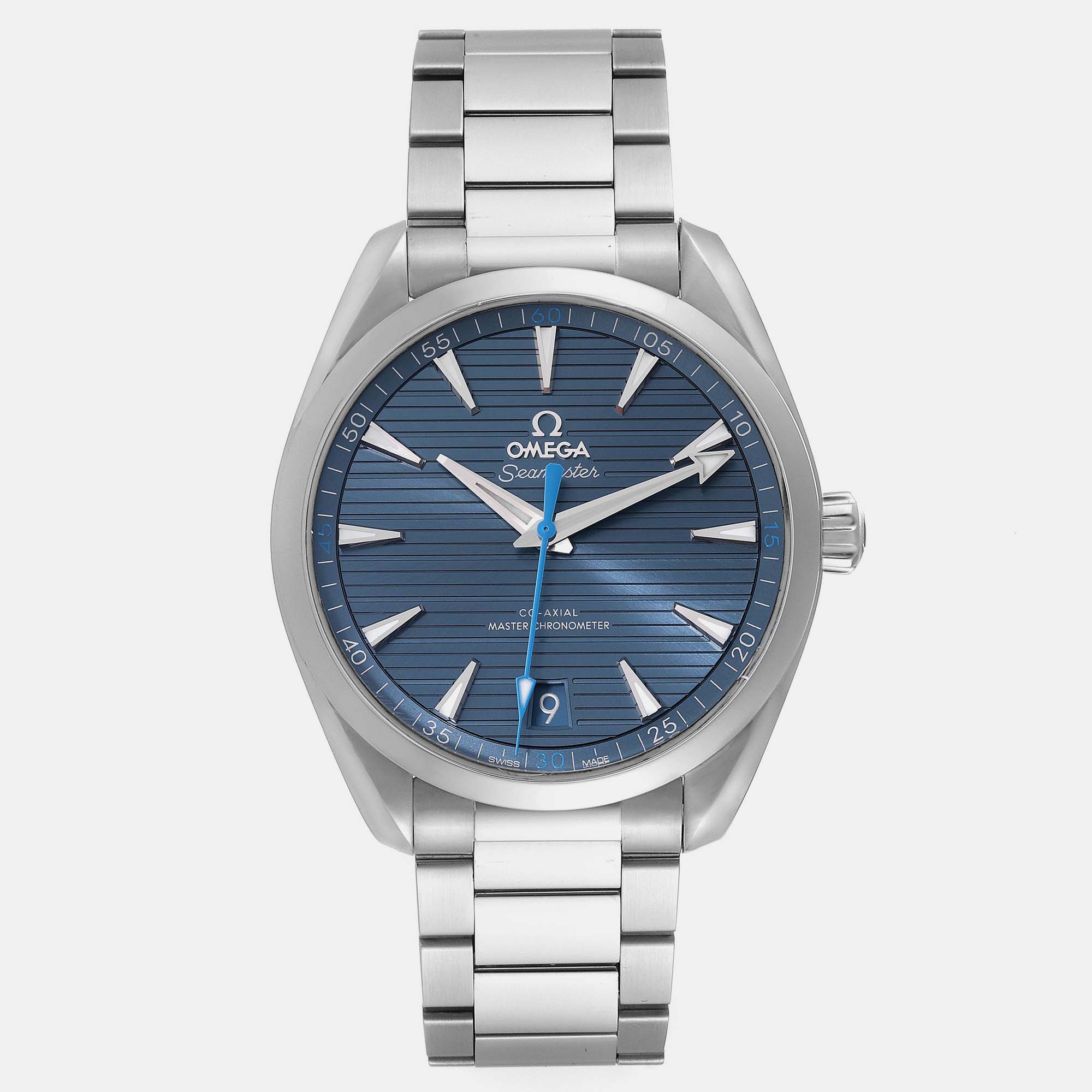 

Omega Blue Stainless Steel Seamaster Aqua Terra Automatic Men's Wristwatch 41 mm