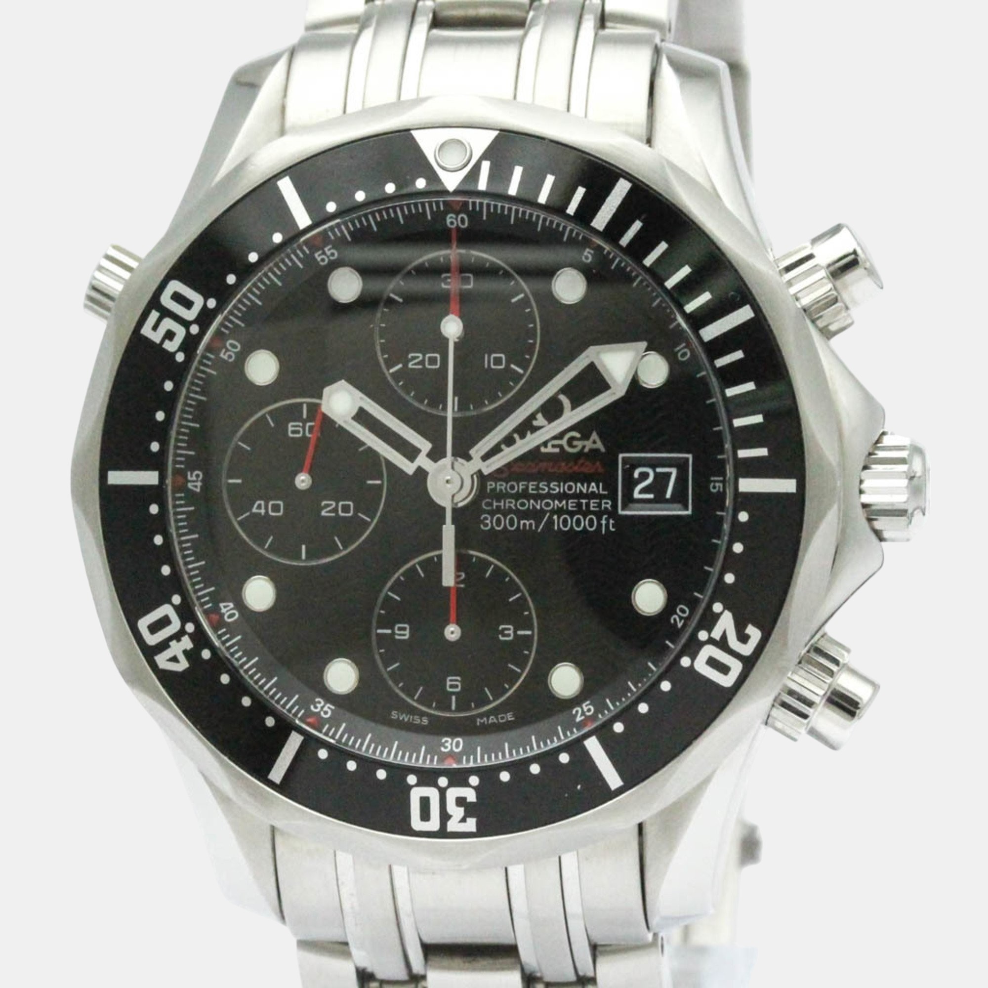 

Omega Black Stainless Steel Seamaster 213.30.42.40.01.001 Automatic Men's Wristwatch 42 mm